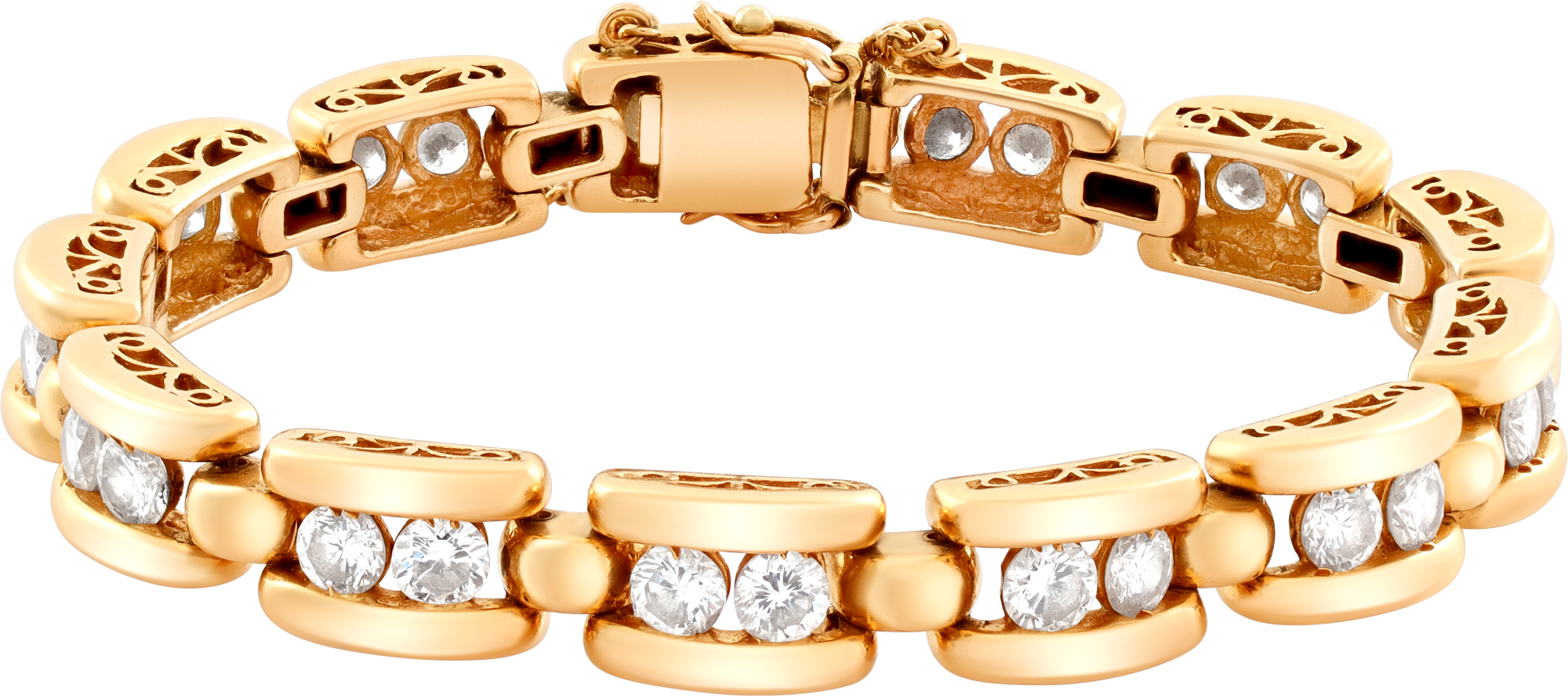 Diamond bracelet in 14K yellow gold Diamond bracelet in 14K yellow gold
