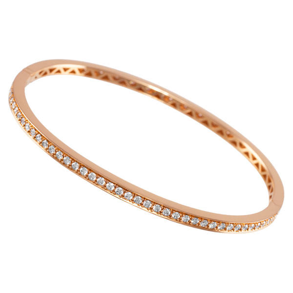18k rose gold diamond bangle S513444 | Gray & Sons Jewelers