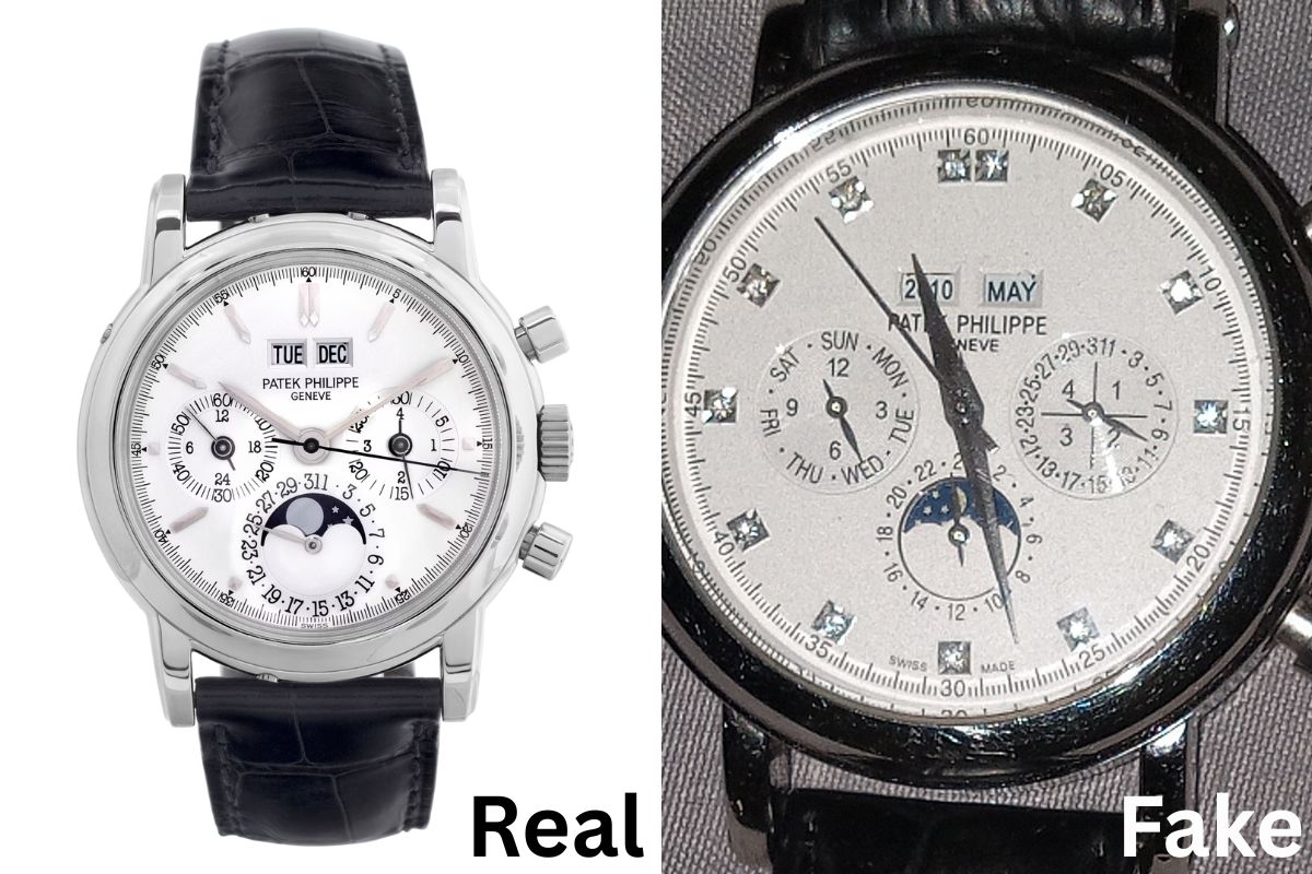 Real Vs Fake Patek Philippe Perpetual Calendar Chronograph