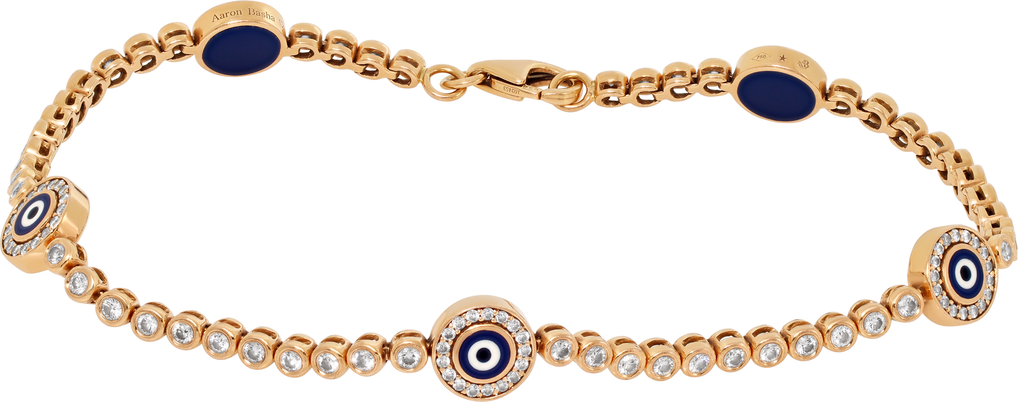 Aaron Basha The Liza evil eye diamond bracelet in 18k rose gold S521853