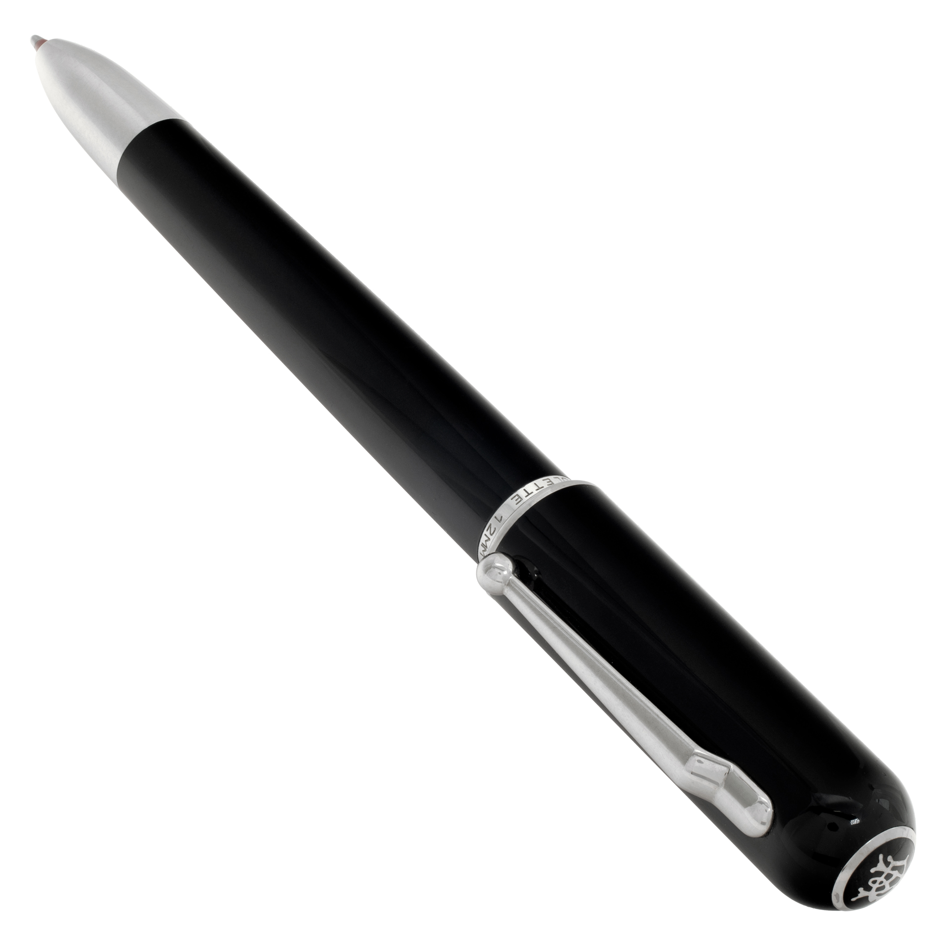 Alfred Dunhill Sidecar Revolette Black Lacquer/Palladium Pen