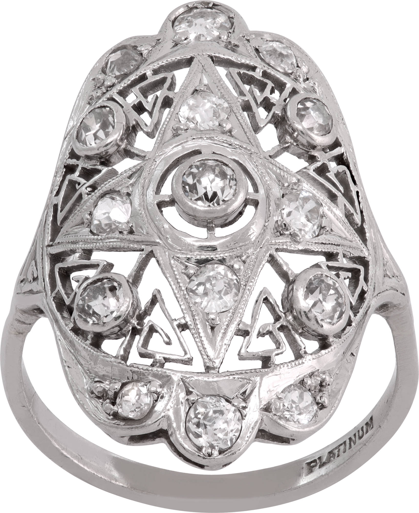 Art Deco Diamond Dinner Ring in platinum Art Deco Diamond Dinner Ring in platinum