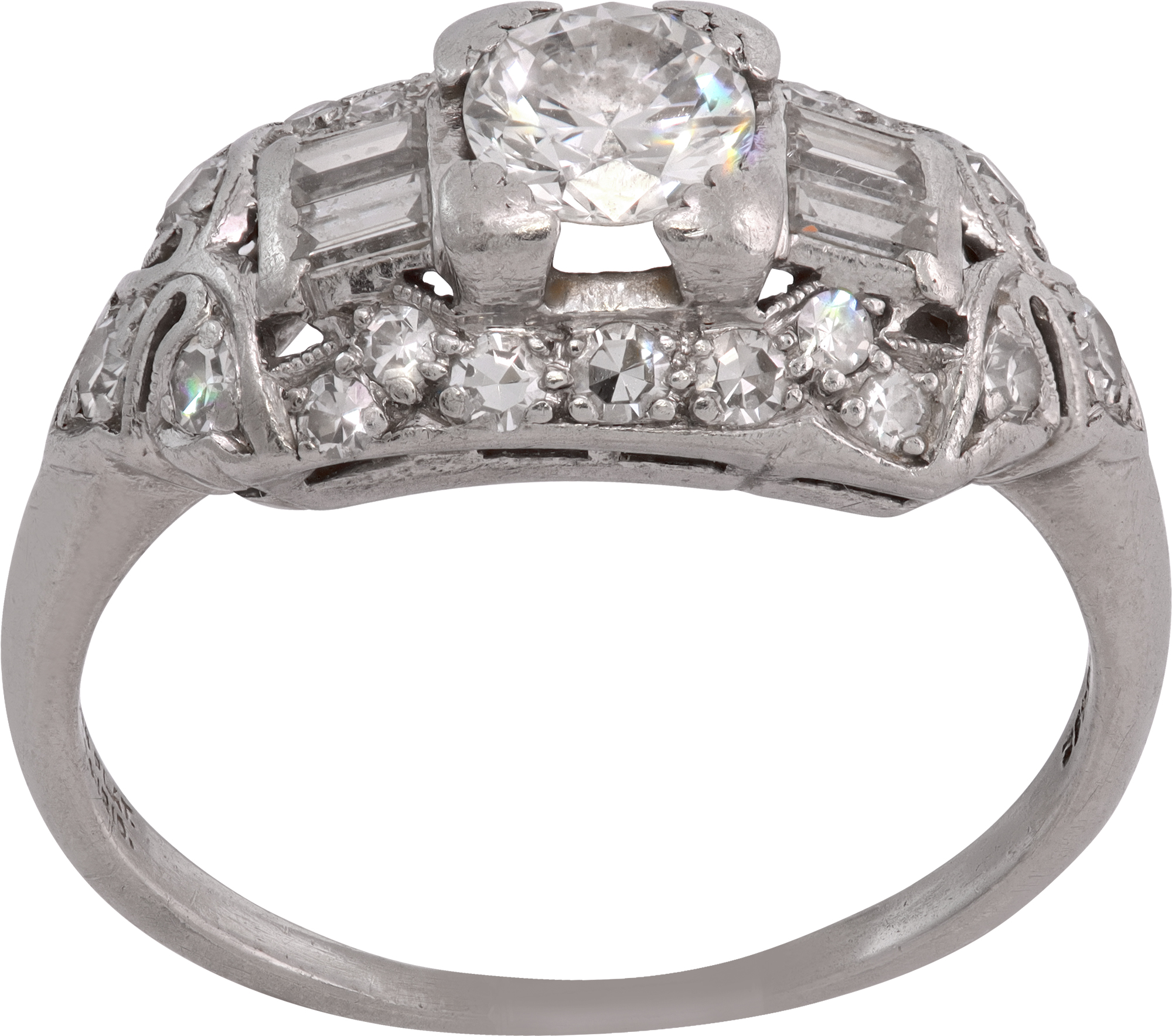 Art Deco Diamond Engagement Ring in platinum S521681