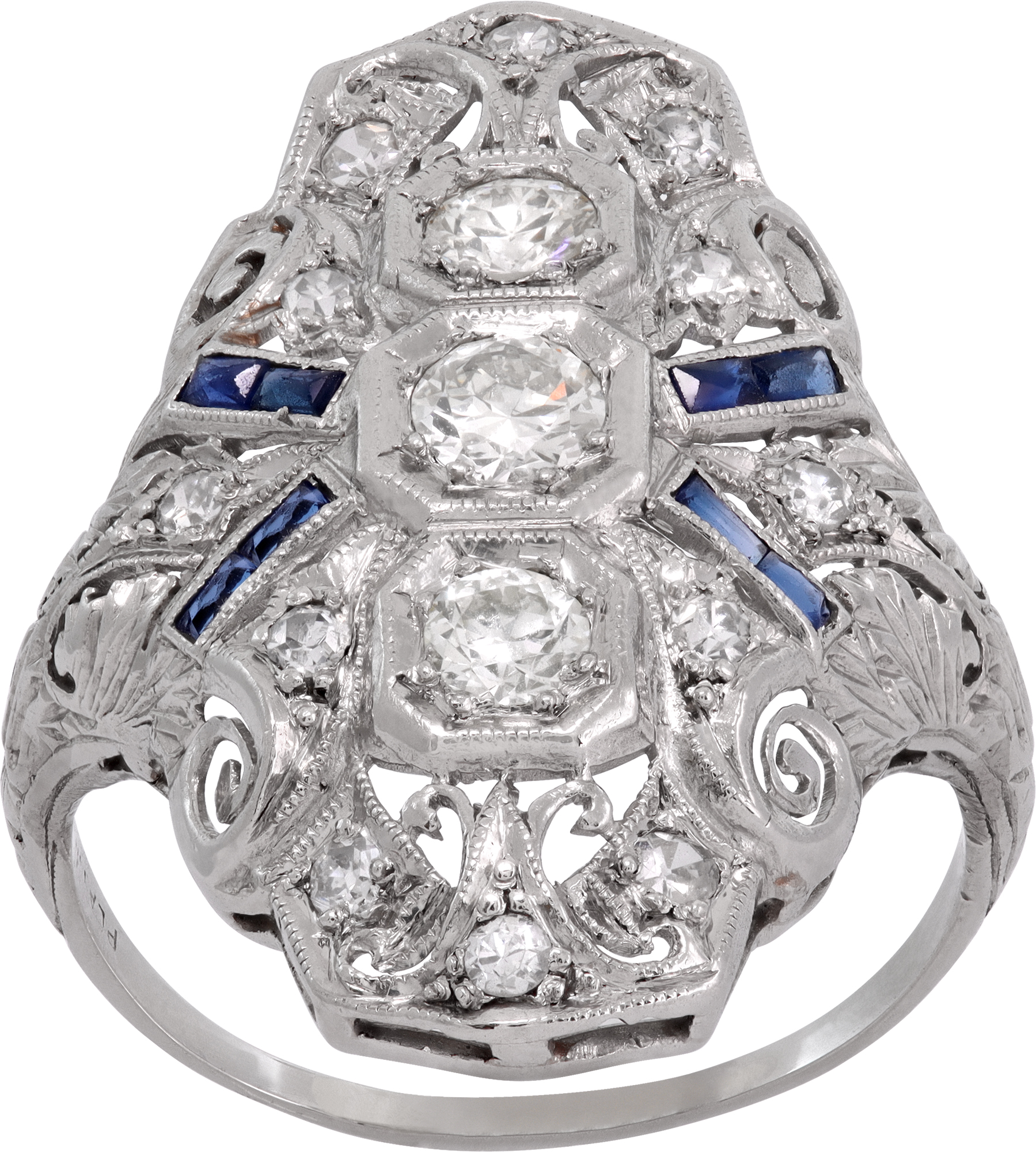 Art Deco Diamond Ring in platinum