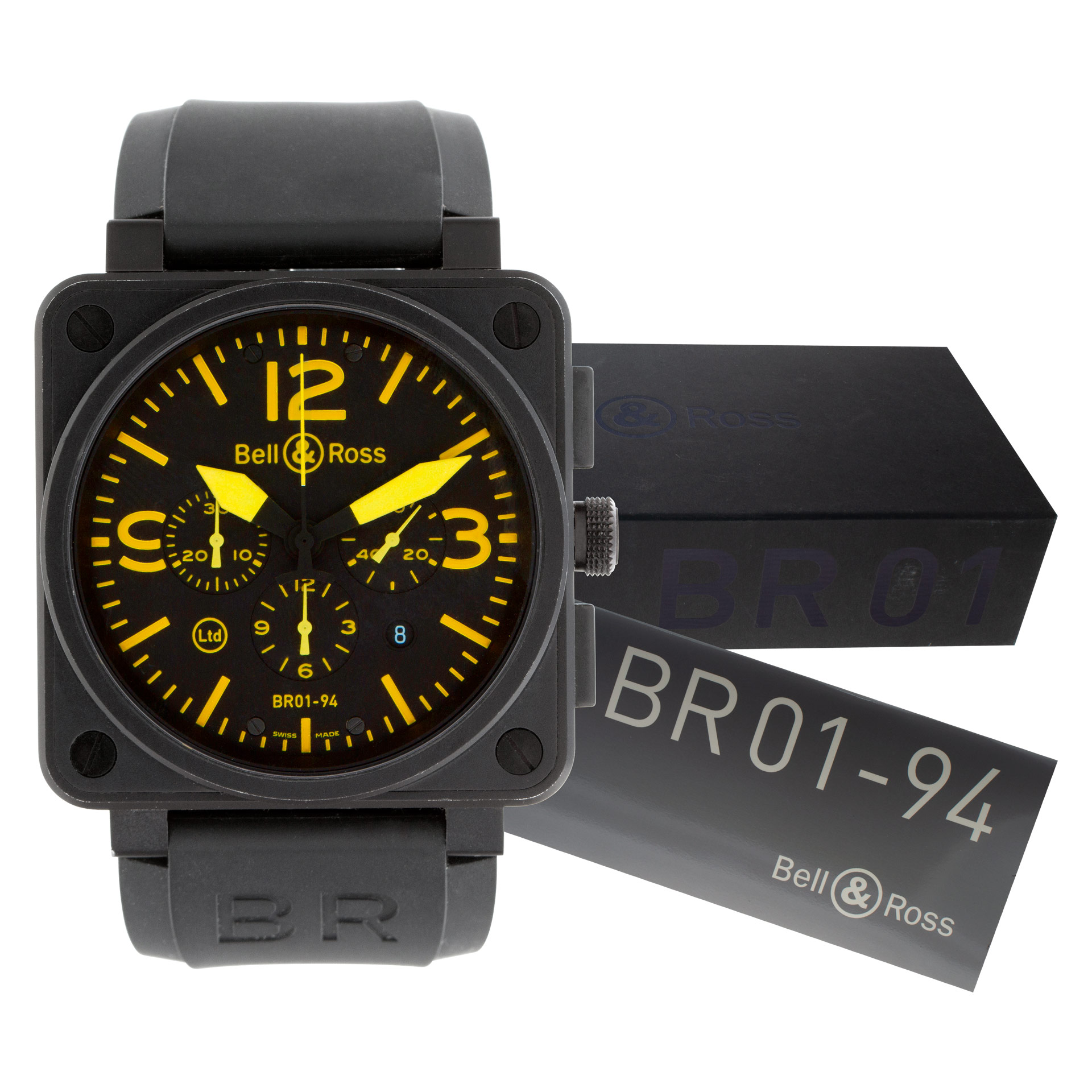 Bell & Ross Aviation "Instruments YELLOW" 46mm BR01-94-S Bell & Ross Aviation "Instruments YELLOW" 46mm BR01-94-S