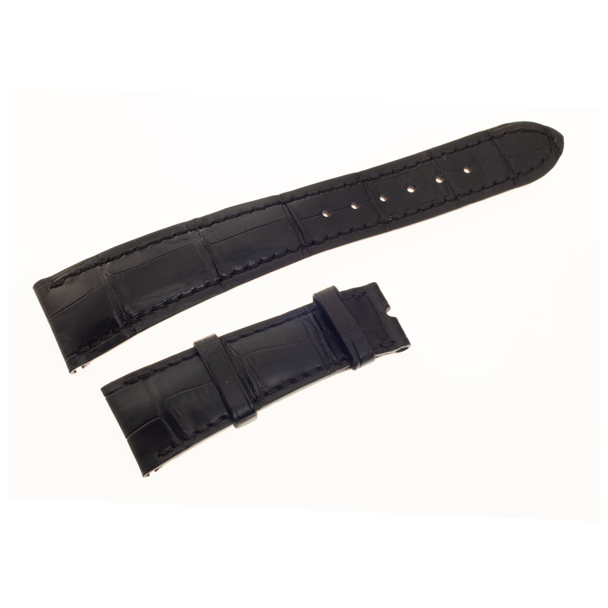 PATEK PHILIPPE 純正 アリゲーターベルト 20-16mm Black Patek Philippe Alligator Strap (21mm by 16mm) | Gray & Sons