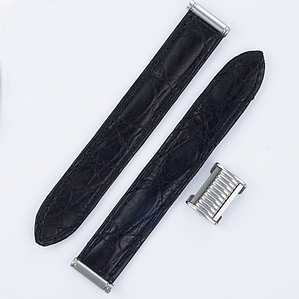 Bracelet De Montre BOUCHERON - Cuir Crocodile Brun - 22/18 Mm - Neuf Sans étiquette