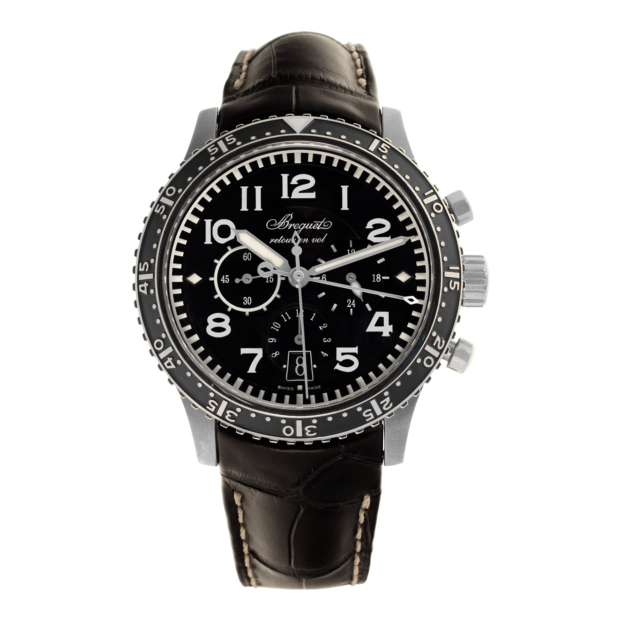 Pre-owned Breguet Type XXI 3810 titanium 43mm auto watch |