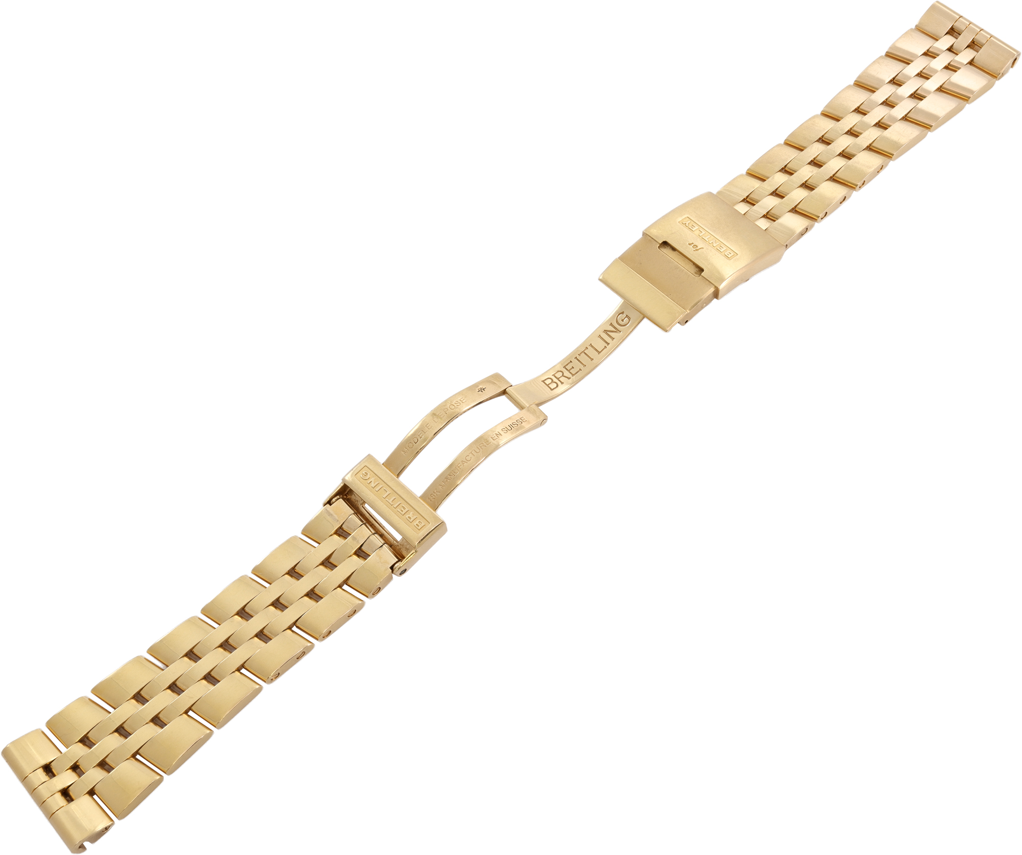 Breitilng Bentley 18k rose gold watch bracelet. 24mm x 20mm. 7.25 inch length N518329