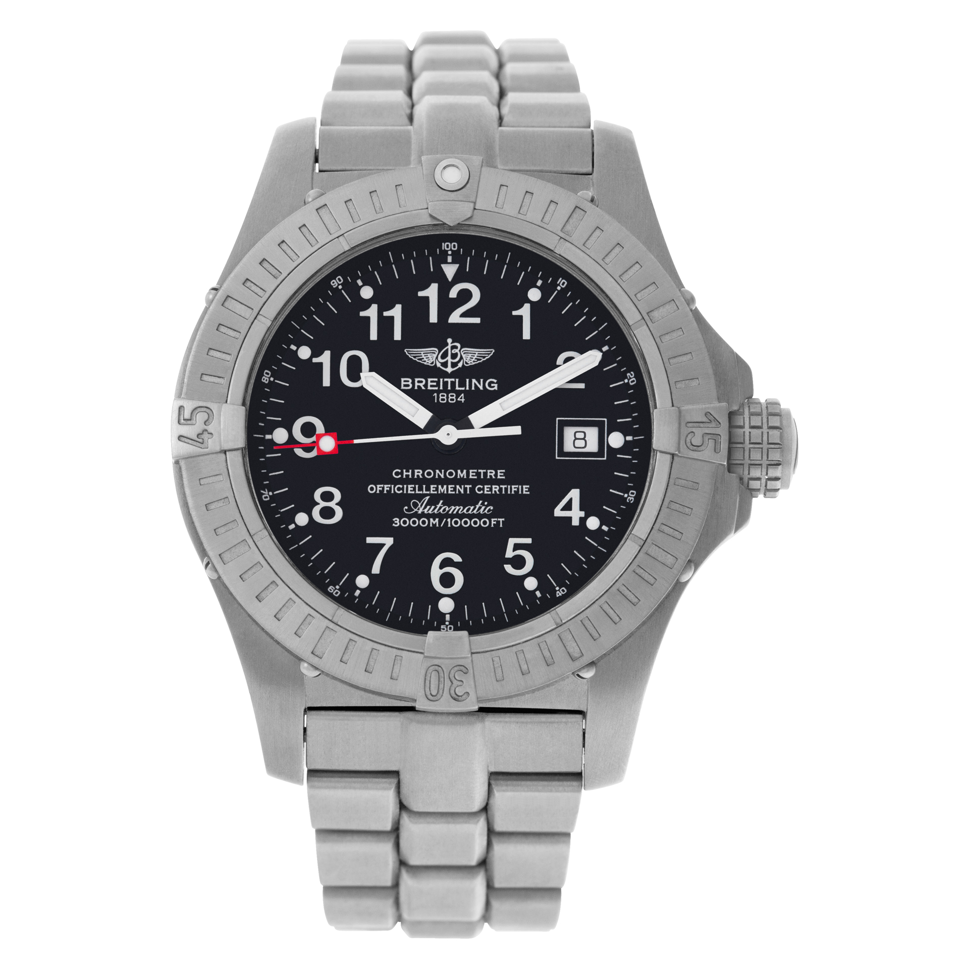 Pre-owned Breitling Avenger E17370 titanium 44mm auto watch