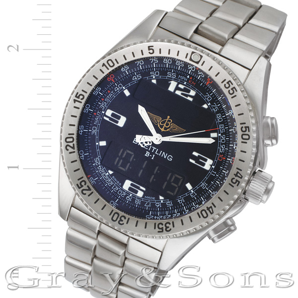 Pre-owned Breitling B-1 a68362 stainless steel 44mm Quartz