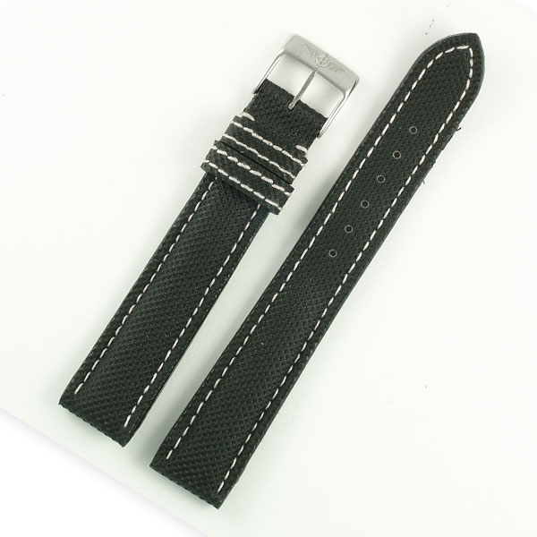 Breitling black padded kevlar strap (18x16) | Gray & Sons