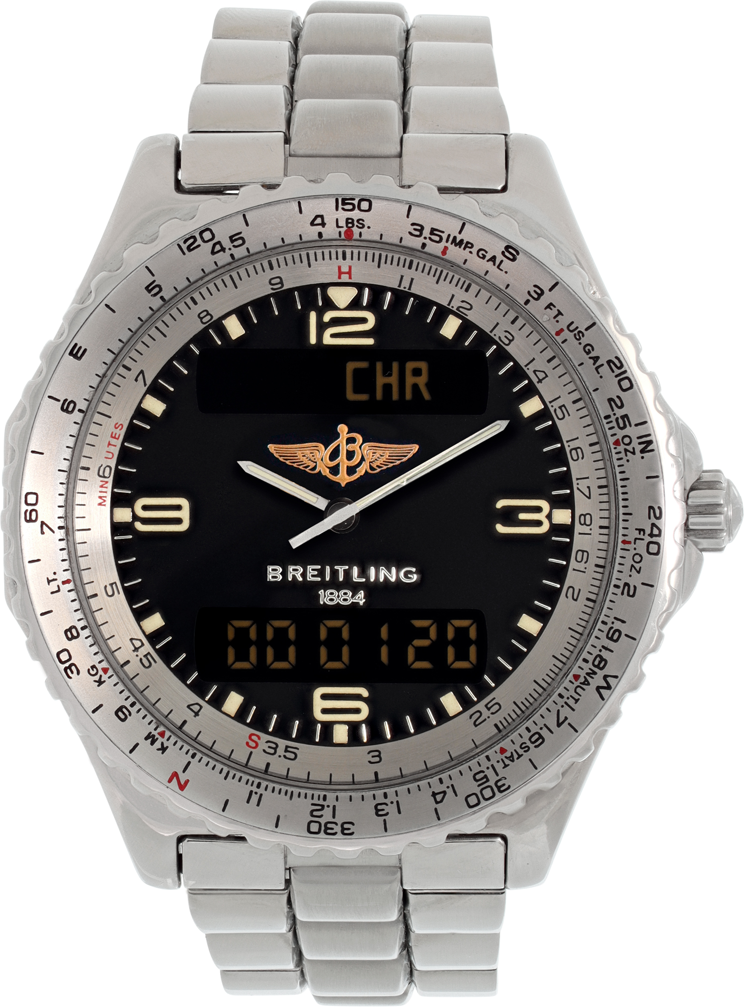 Pre-owned Breitling Chronospace A56011 Stainless Steel 42mm Pre-owned Breitling Chronospace A56011 Stainless Steel 42mm