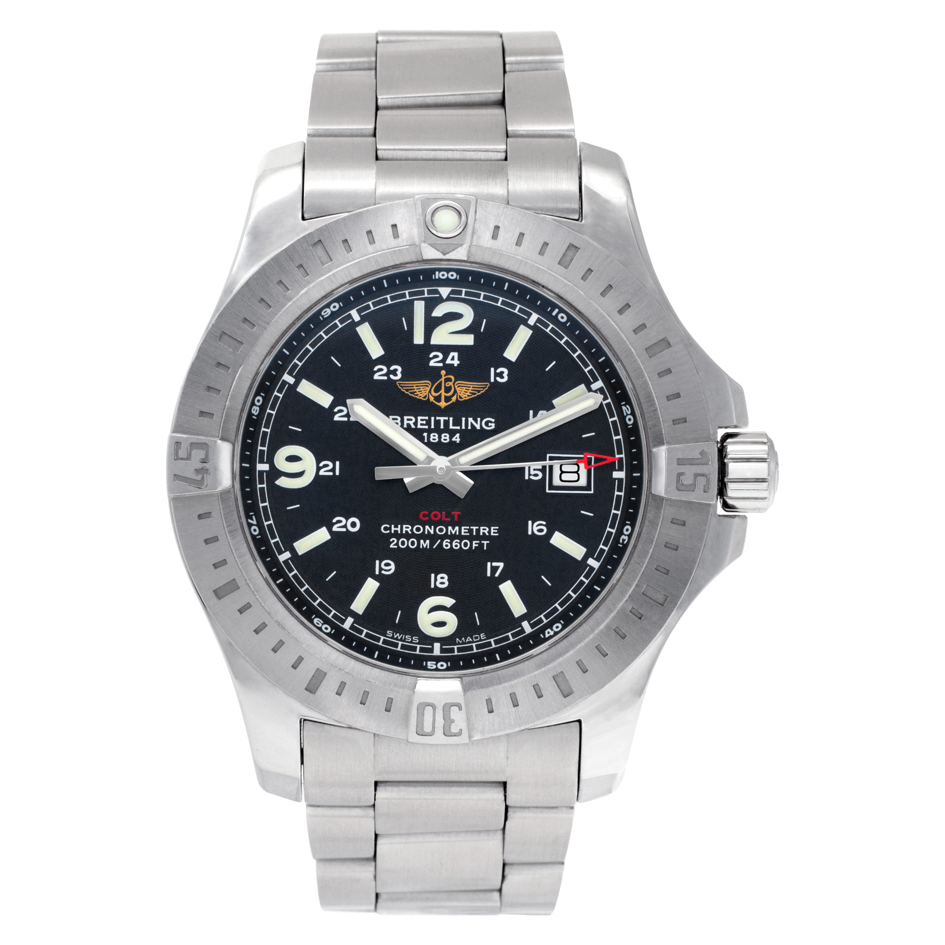 Pre-owned Breitling Colt A74388 stainless steel 43mm Quartz