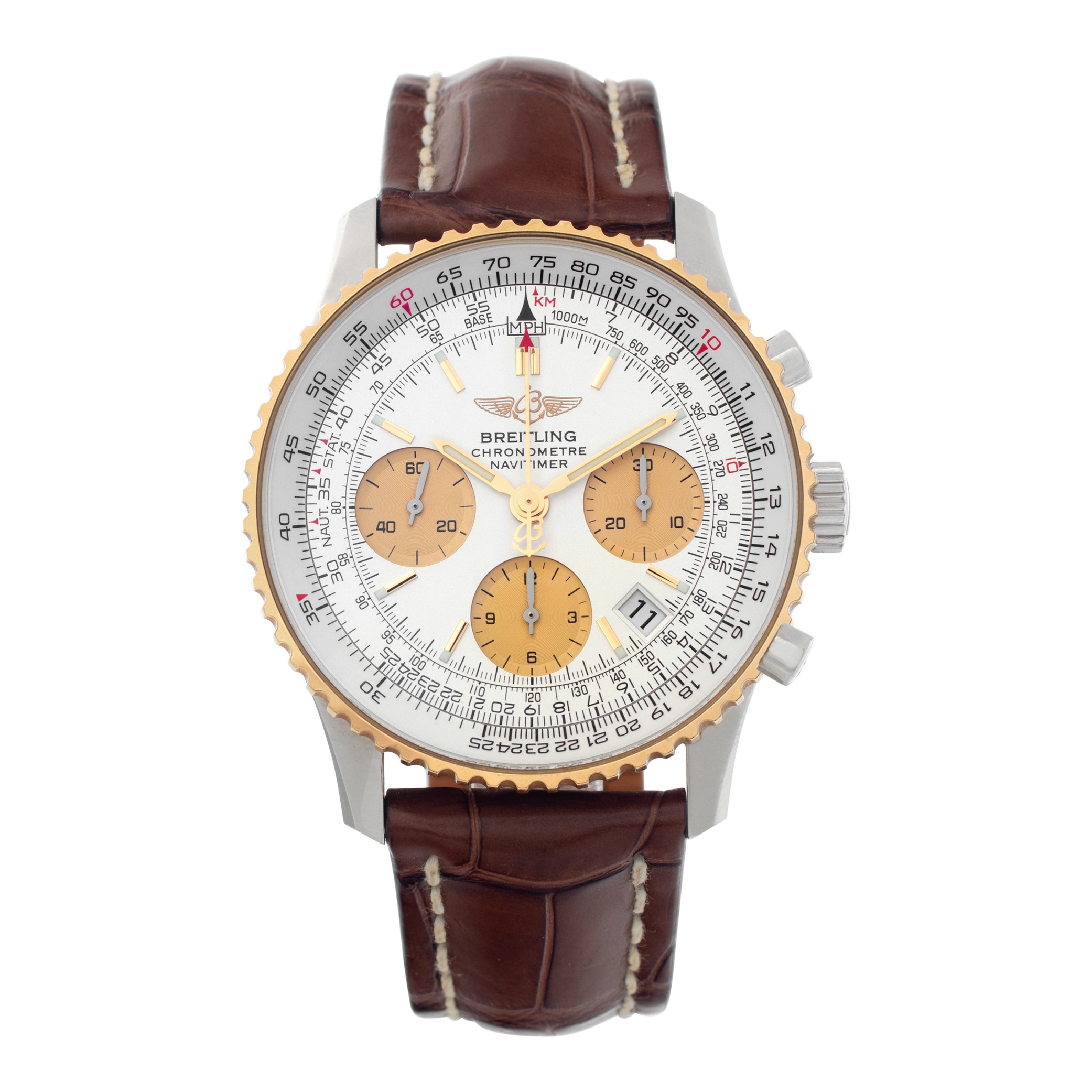 Pre-owned Breitling Navitimer D2332212/G534 18k & steel |