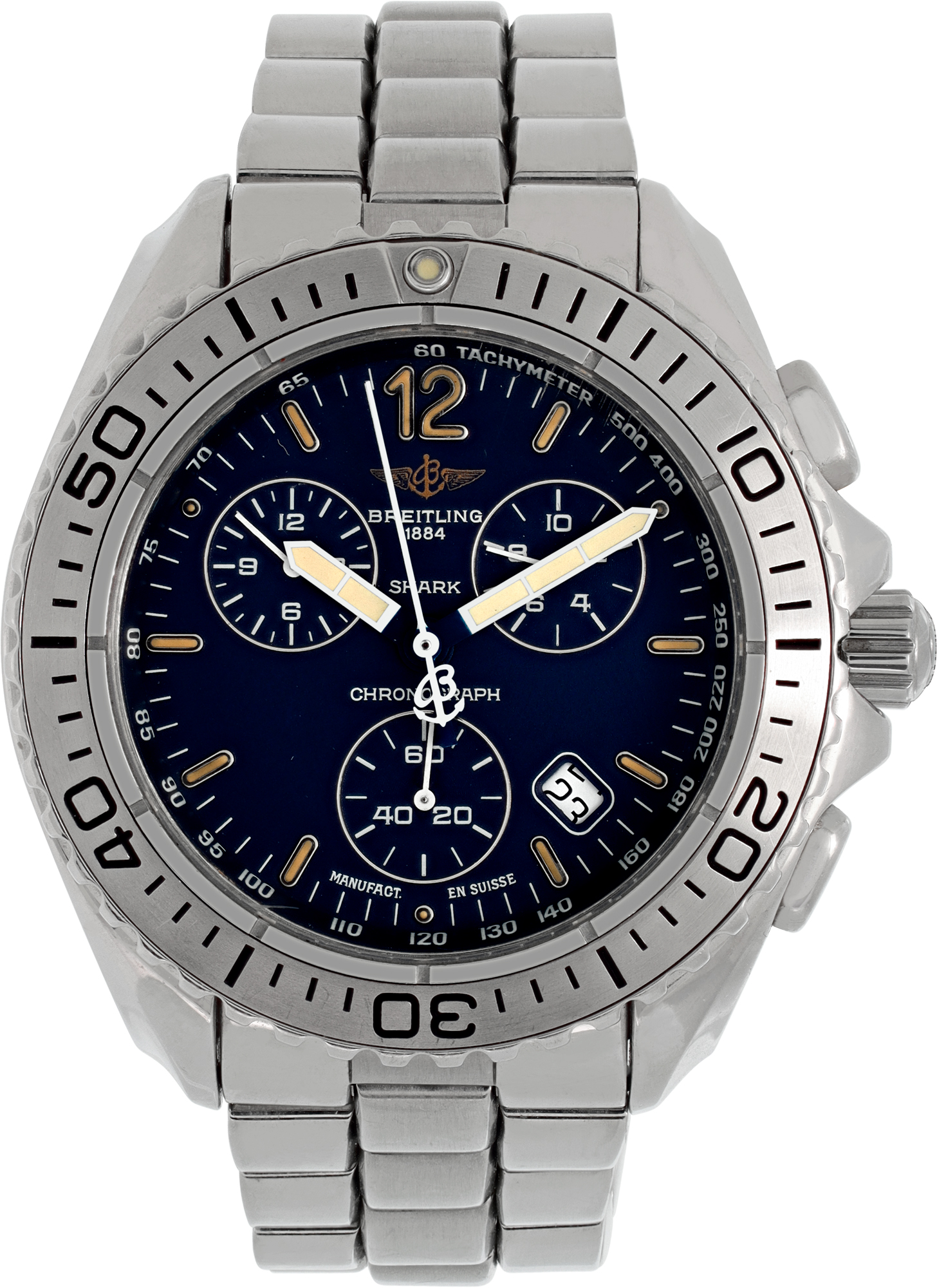 Pre-owned Breitling Shark Ocean Chronograph in stainless steel