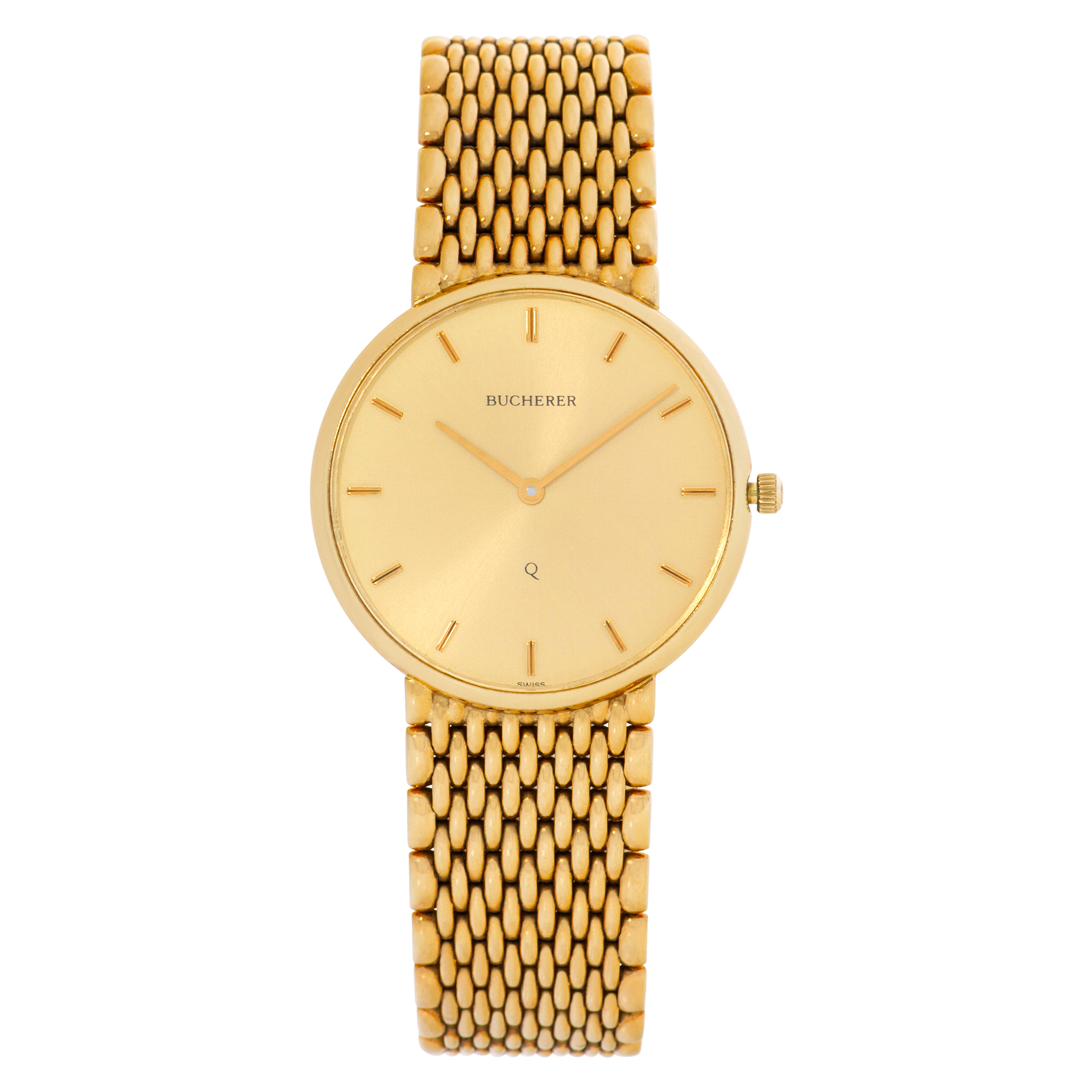 BUCHERER ゴールドトーン 置時計 Bucherer Gold Quartz Desk Clock real beauty | eBay