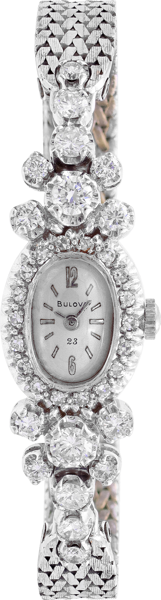 Bulova cocktail watch in 14k white gold S521981