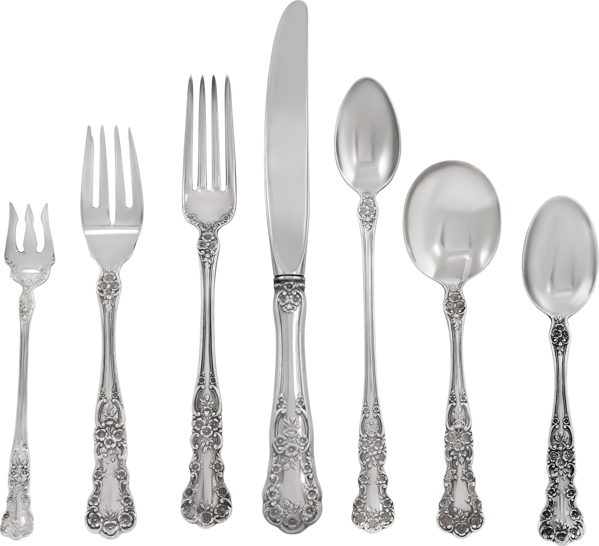 BUTTERCUP Sterling silver flatware set patented in 1899 by GORHAM N518606