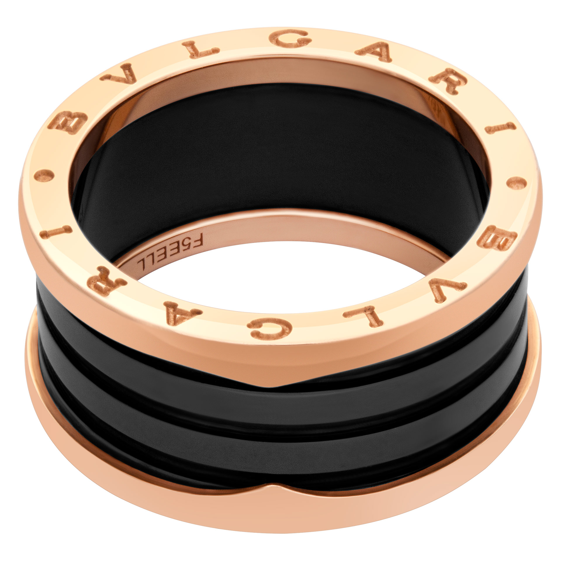 Bvlgari B.Zero1 in 18k rose gold with black ceramic band