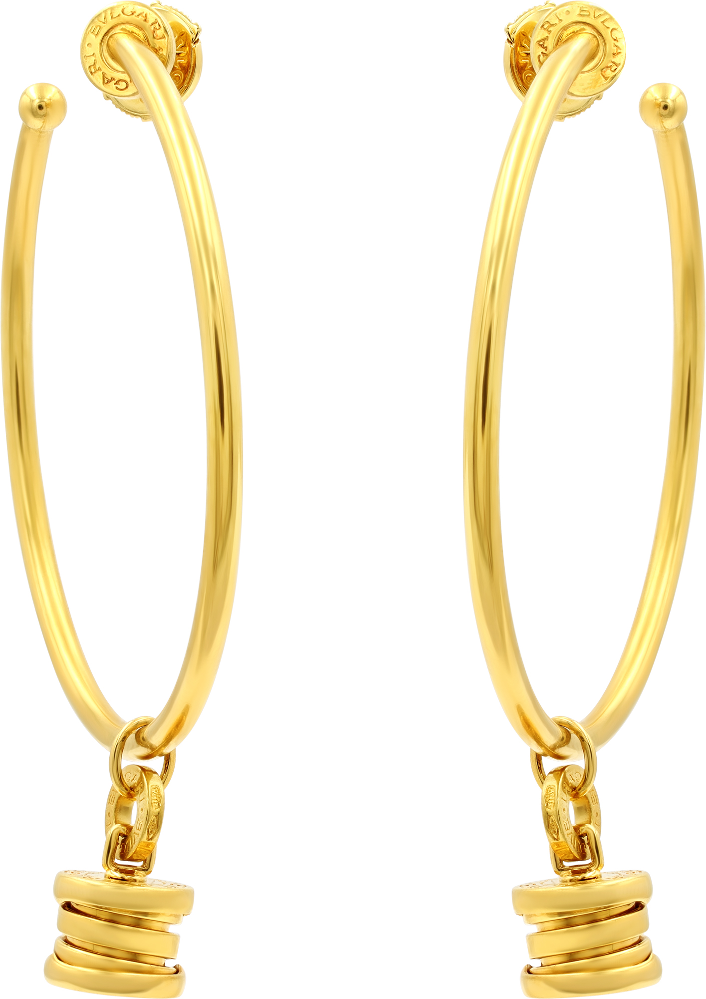 Bvlgari B Zero 1 hoop earrings 18k yellow gold
