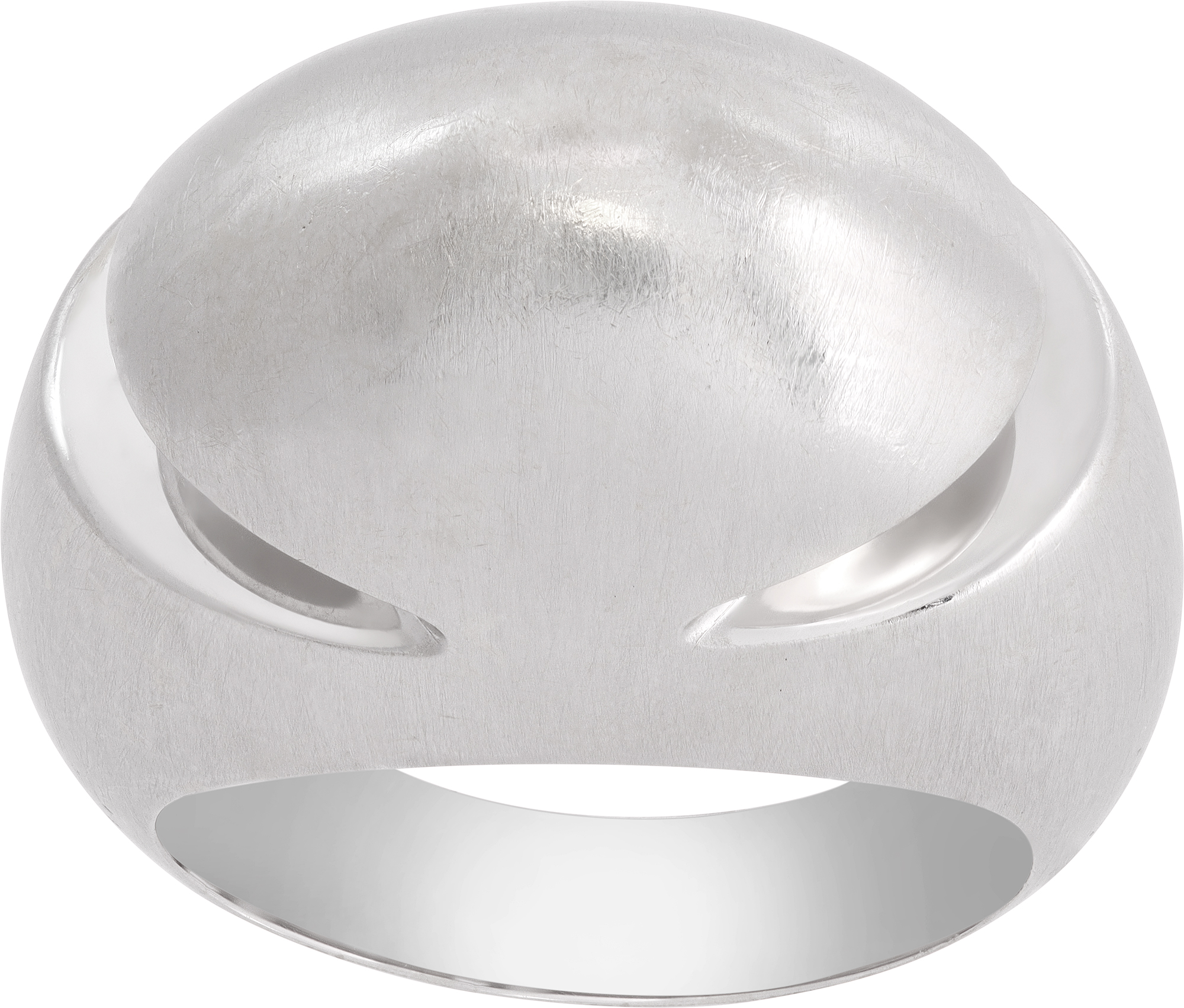 Bvlgari Cabochon ring in 18k white gold brushed finish N518331