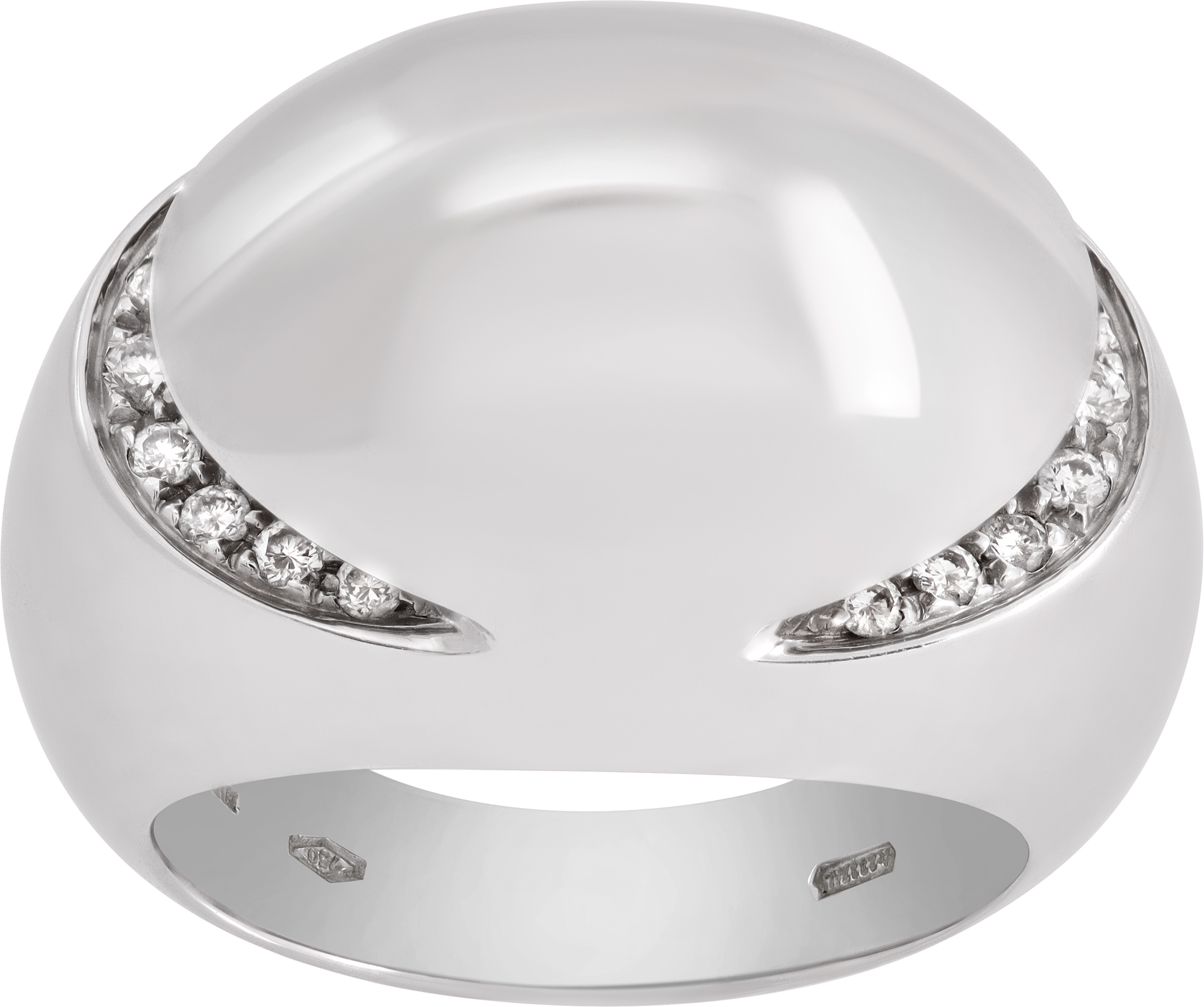 Bvlgari Cabochon ring in 18k white gold