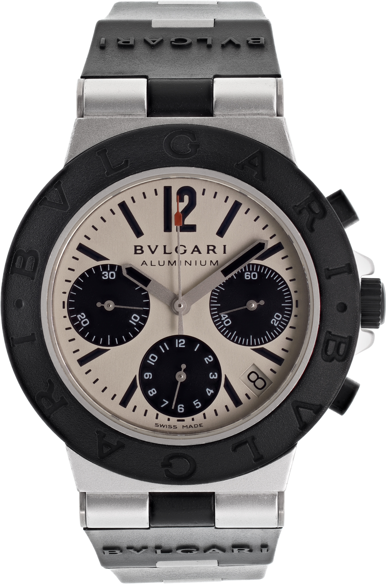 Pre-owned Bvlgari Diagono AC 38 TA Aluminum 38mm auto | Gray & Sons