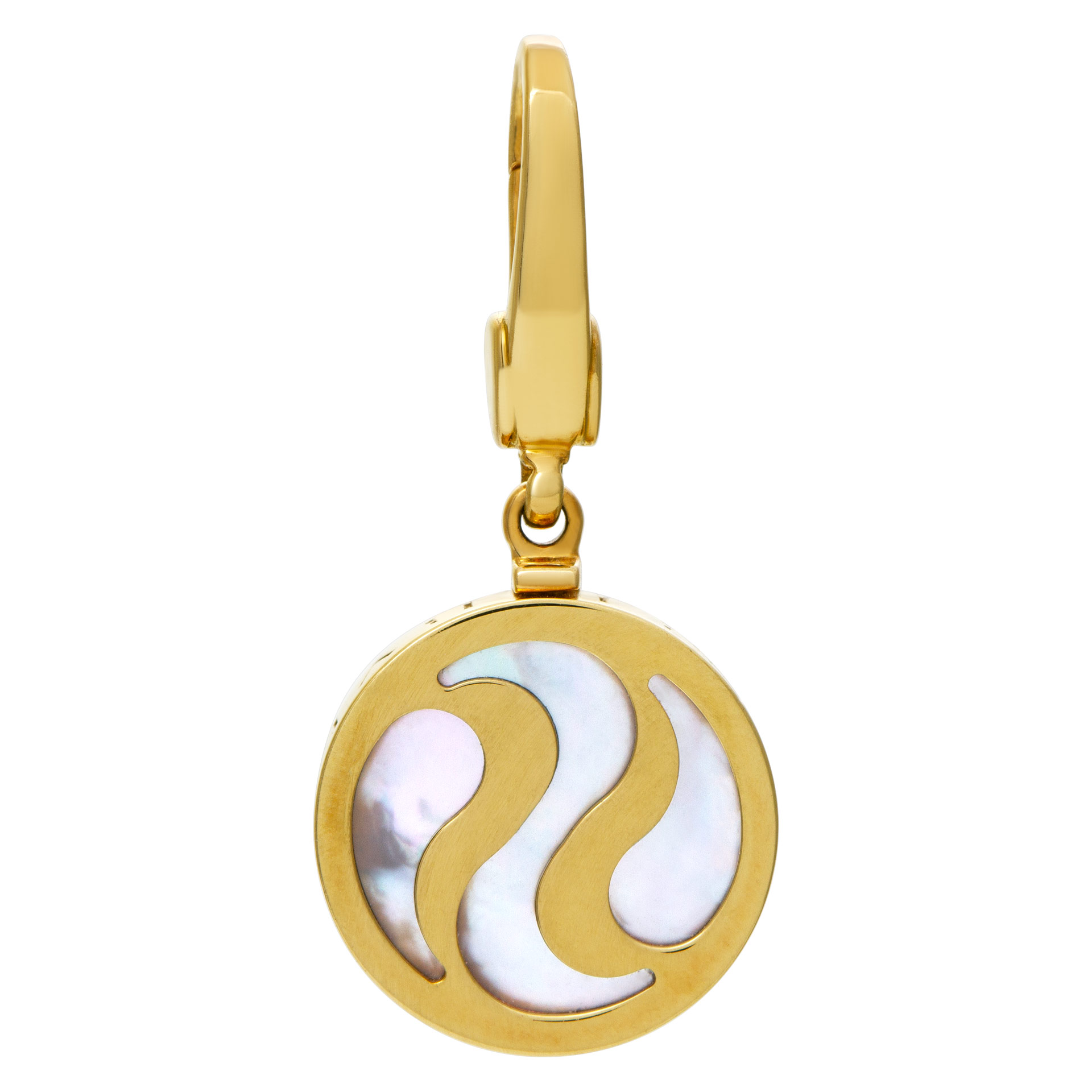 Bvlgari Mother of Pearl Optical Illusion Pendant in 18k Yellow