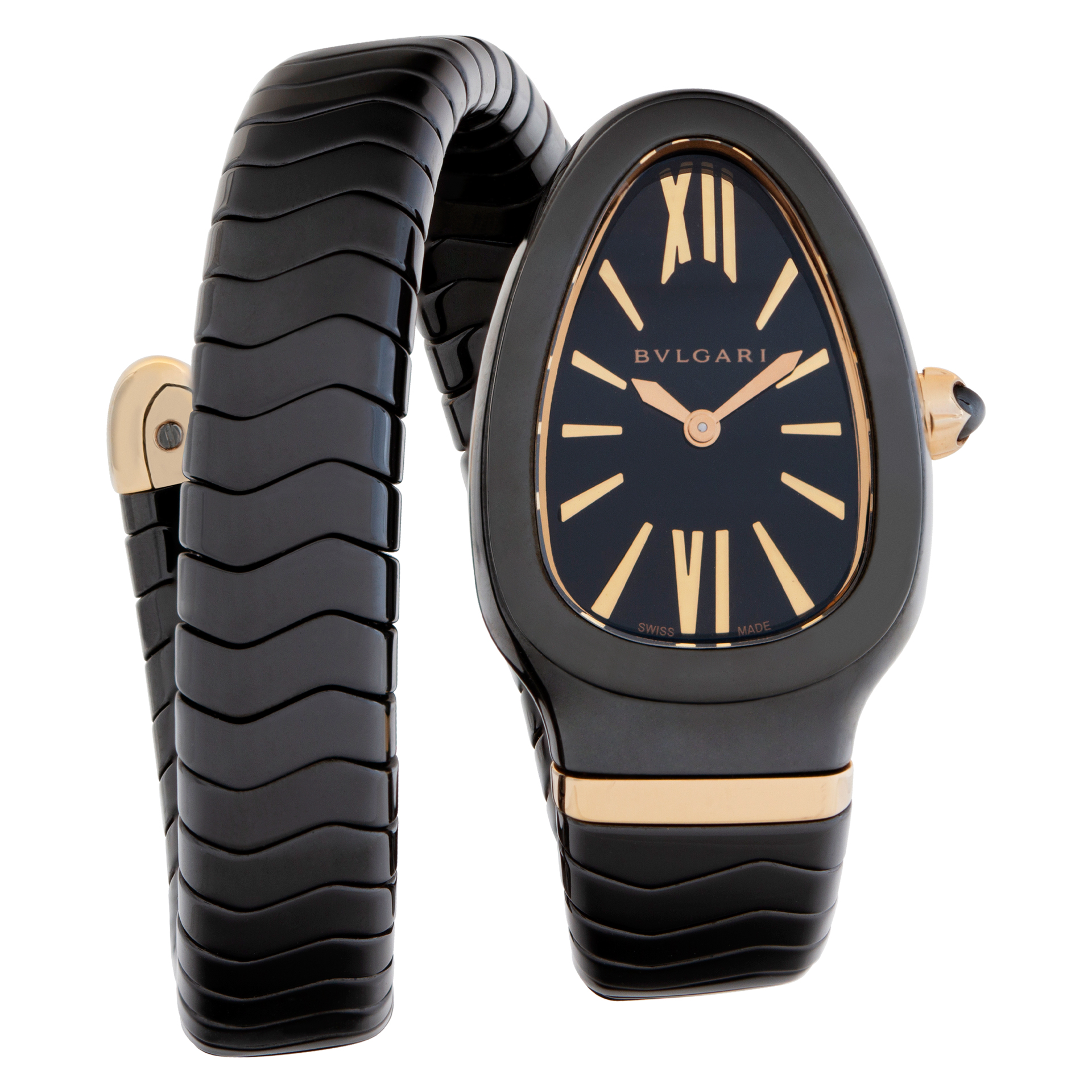 最終価格！BVLGARIミスティックパ−フェクト 3カラー サイズ50 Used Bvlgari Serpenti 102734/SPC 35 BG ceramic 35mm Quartz