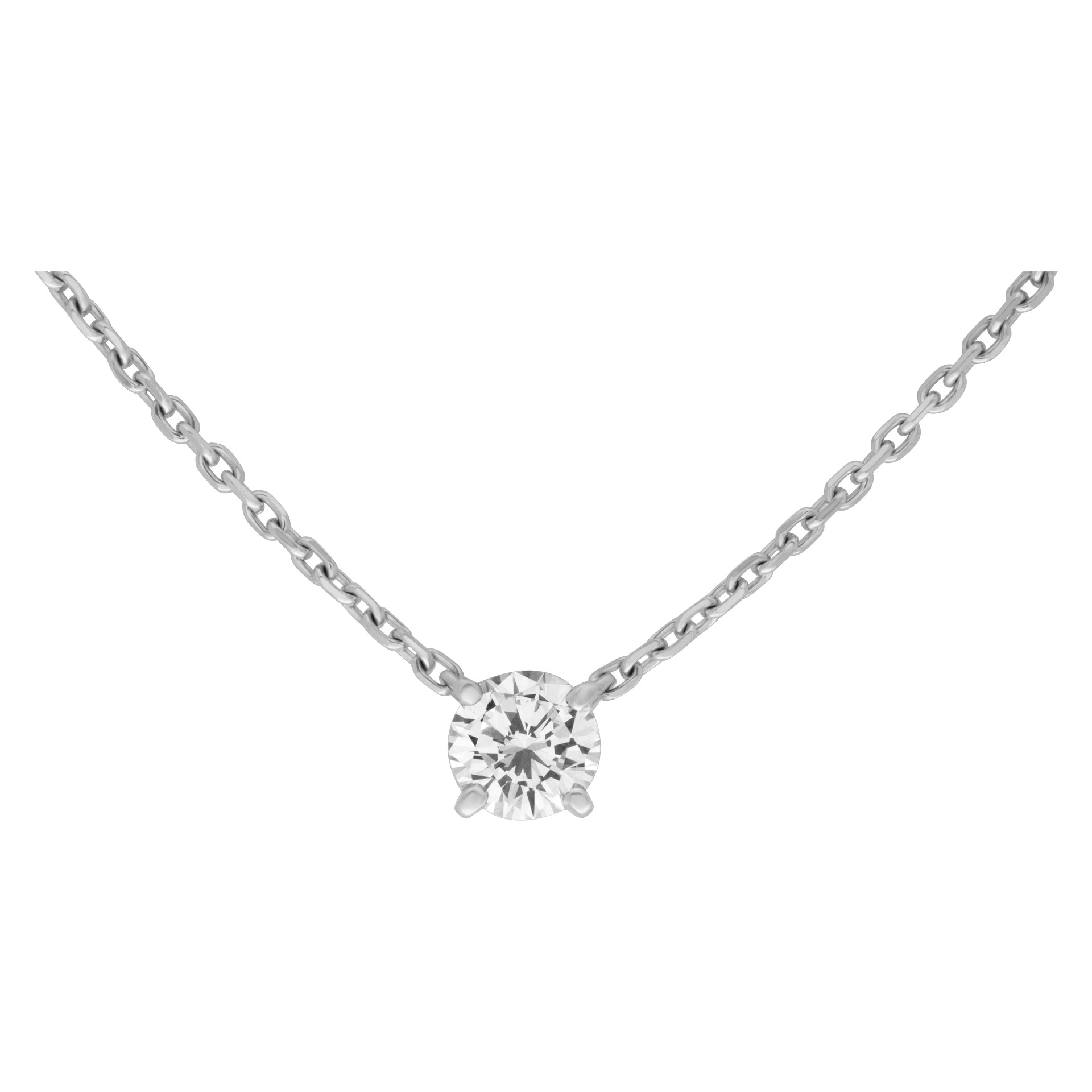 Cartier carat solitare diamond pendant in 18k white gold