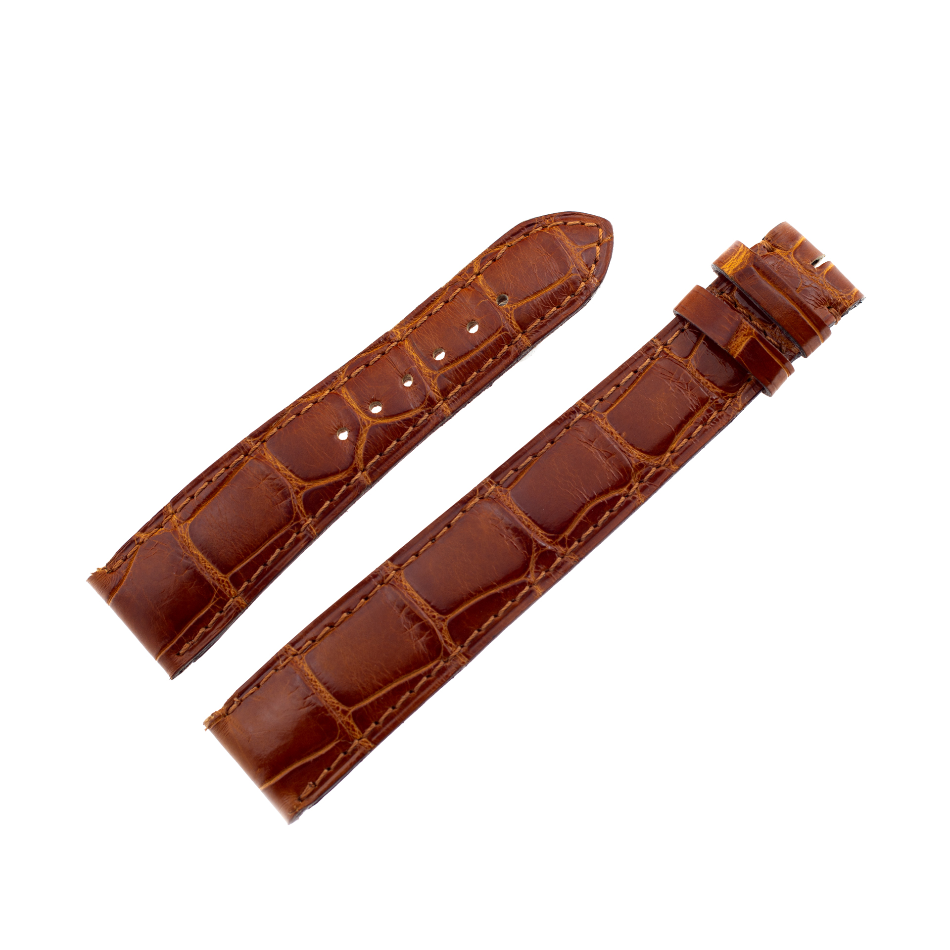 Cartier brown alligator strap (19 mm x 16 mm) | Gray & Sons Jewelers