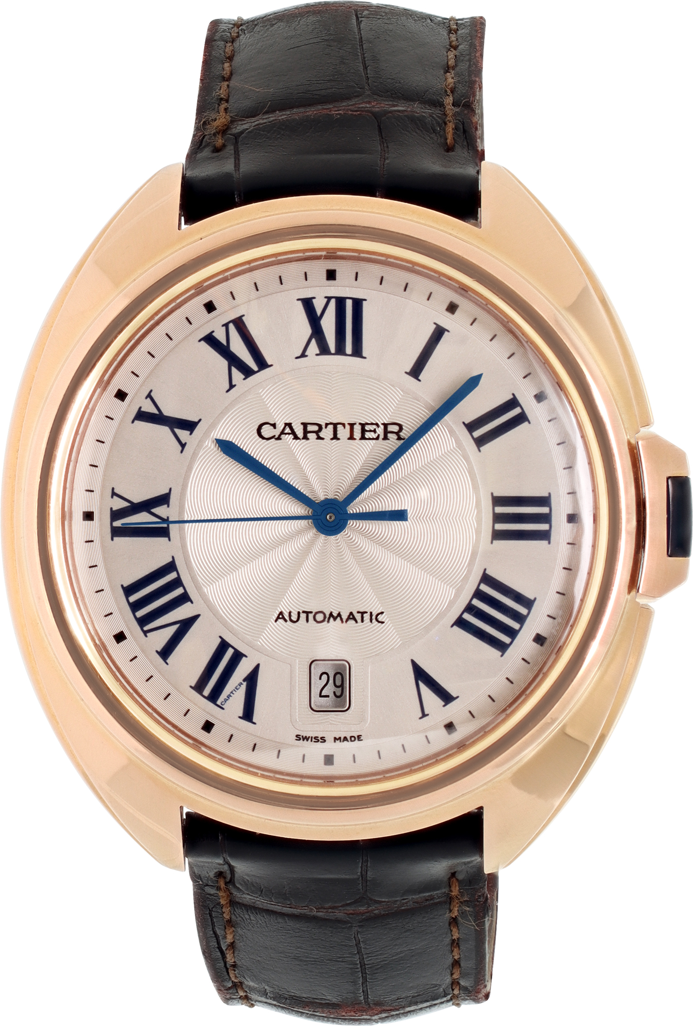 Used Cartier Cle WGCL0004 18k rose gold 40mm auto watch | Gray & Sons
