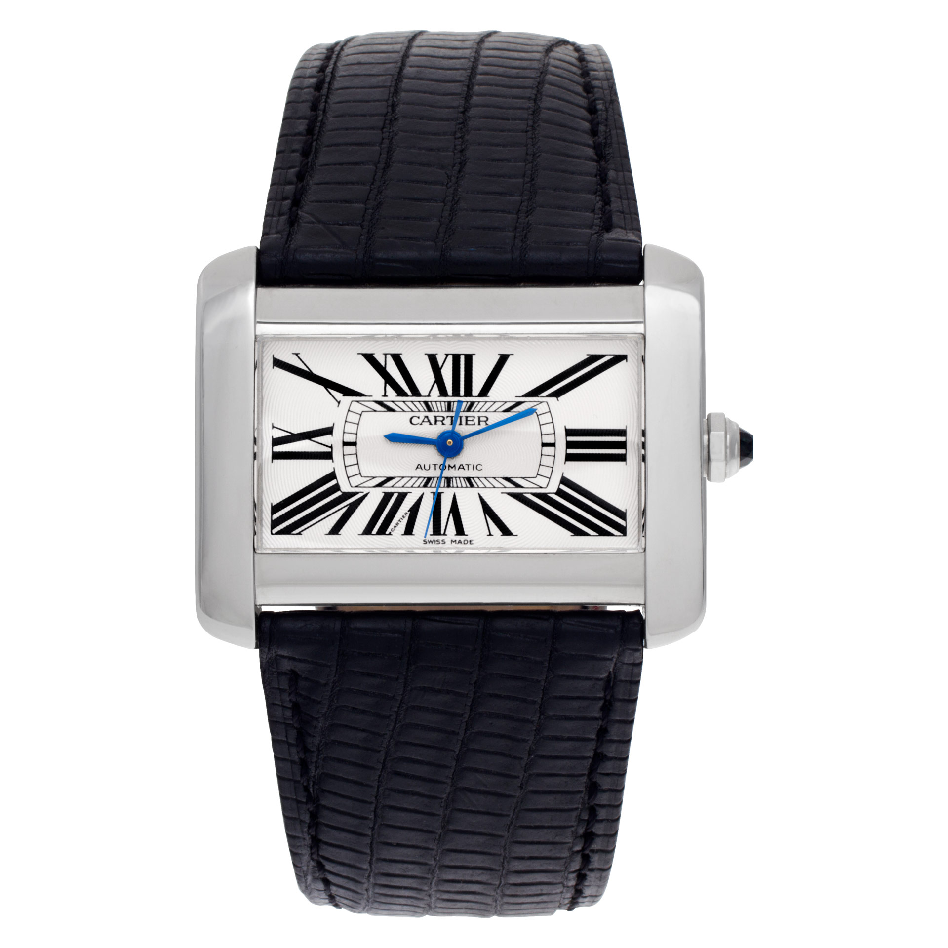 Pre-owned Cartier Tank W6300755 Stainless Steel White dial