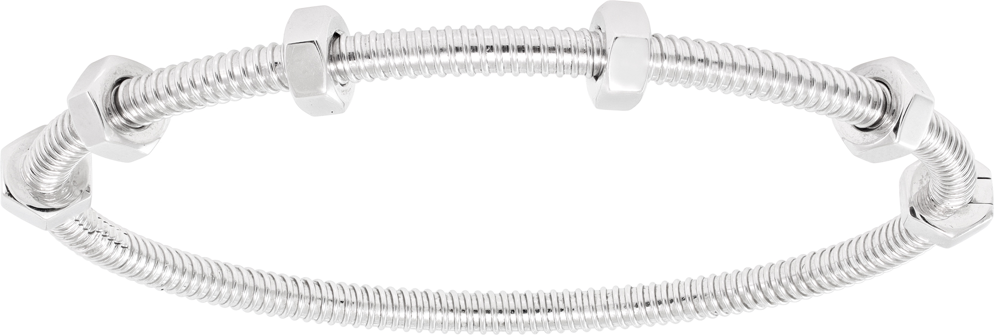 Cartier Ecrou De Cartier bracelet in 18k white gold. Size 18