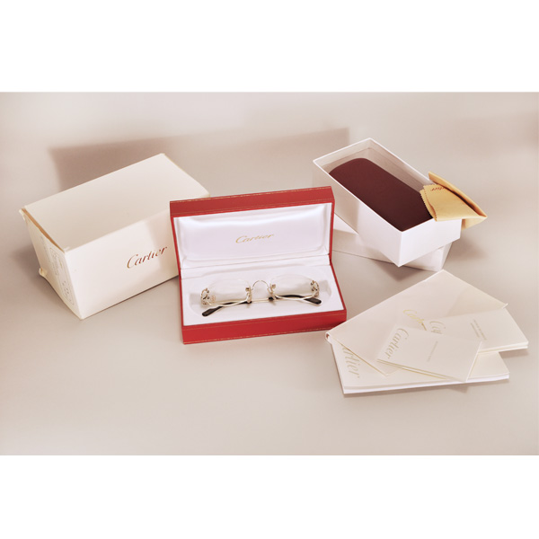Cartier frameless glasses in gold plate | Gray & Sons Jewelers