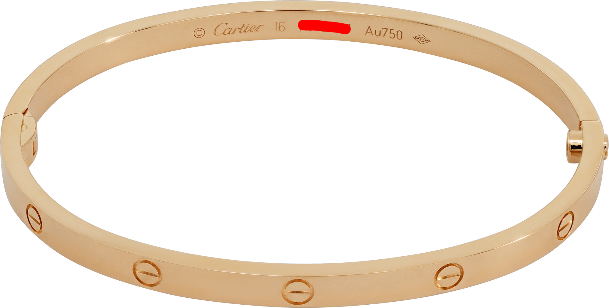 Cartier Love bracelet Small Model 18k rose gold size 16 N518449