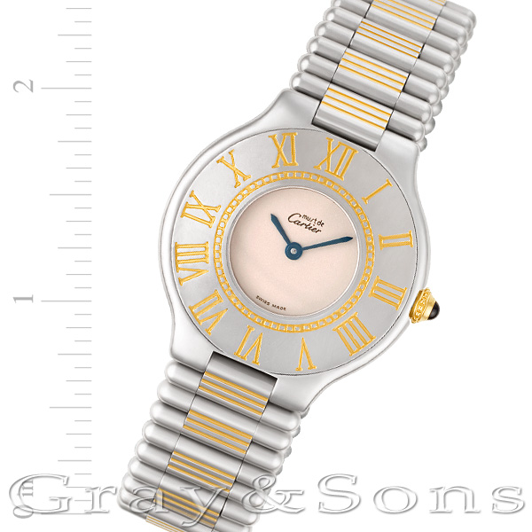 Used Cartier Must 21 18k & steel 30mm Quartz watch | Gray & Sons