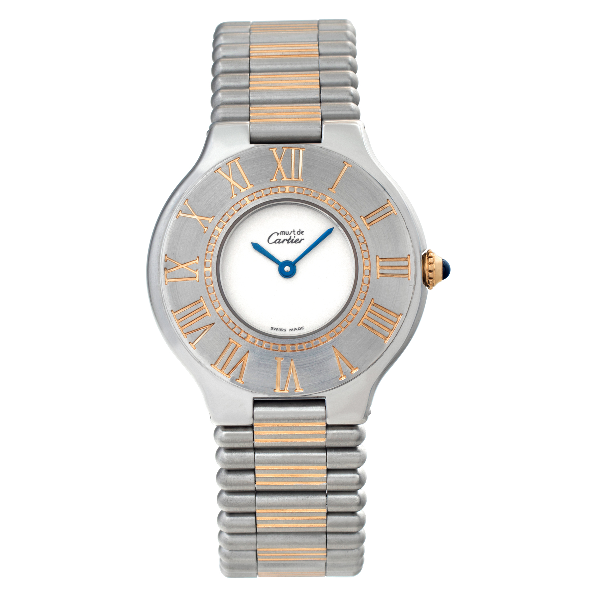 CARTIER Must de Unisex Tanker Watch 18K Gold Plated Swiss