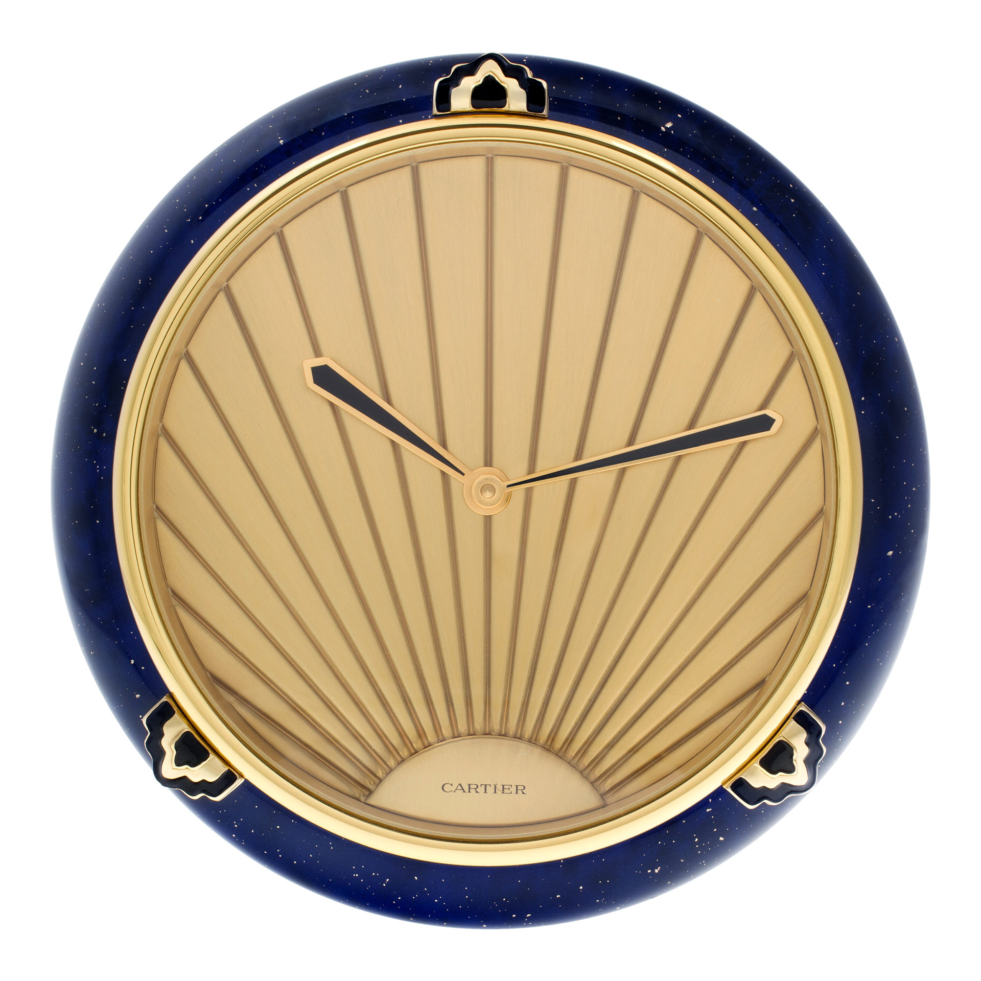 Preowned Cartier Must de Cartier clock brass 128mm Quartz