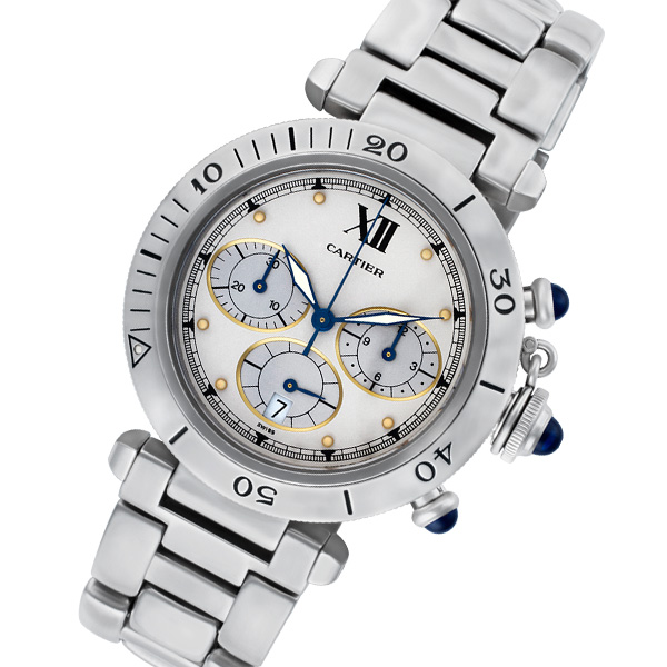 Used Cartier Pasha 1050 stainless steel 38mm Quartz watch
