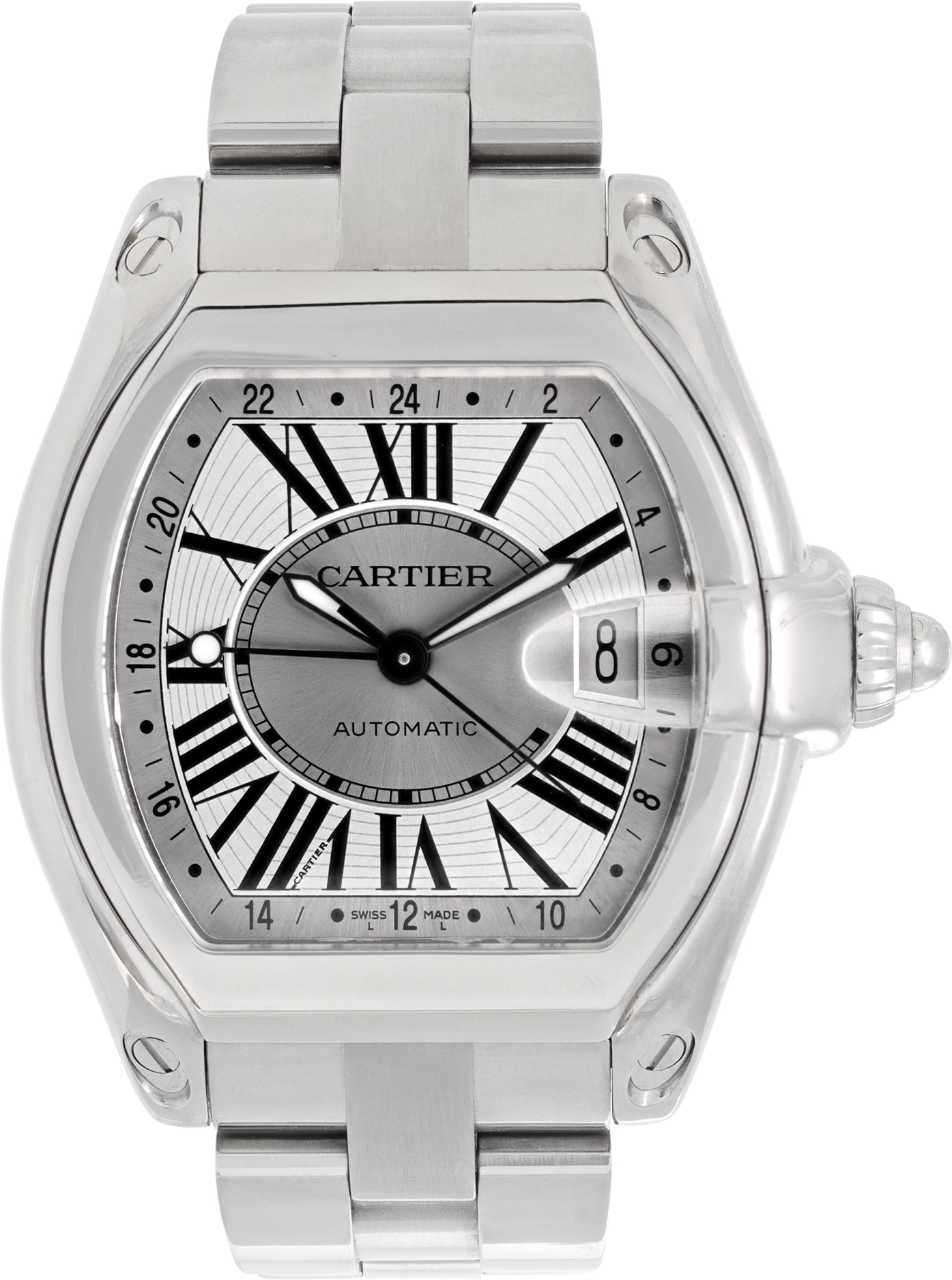 Pre-owned Cartier Roadster w62032X6 Stainless Steel 40mm | Gray & Sons