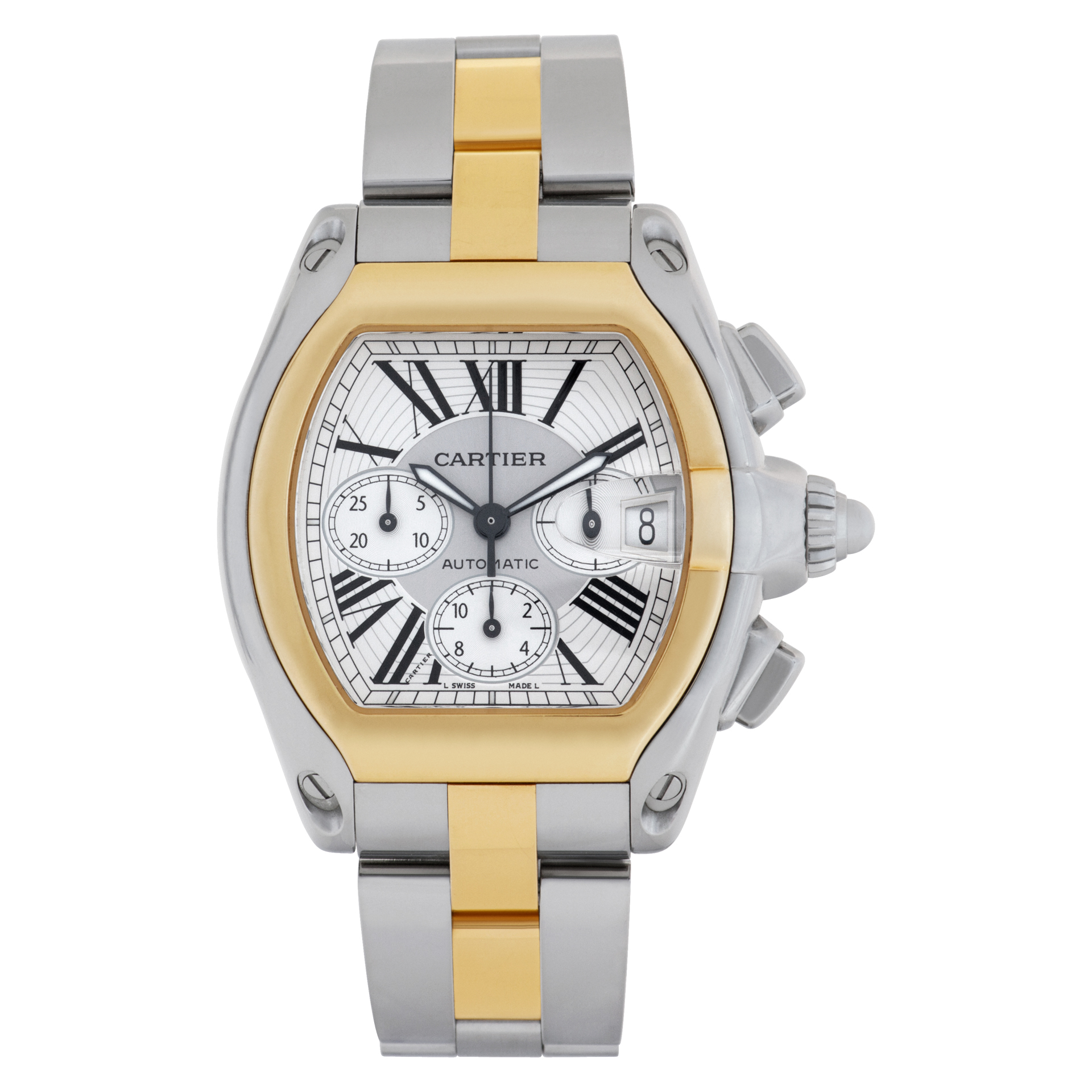 Pre-owned Cartier Roadster Chrono W62027z1 18k & Steel | | Gray & Sons