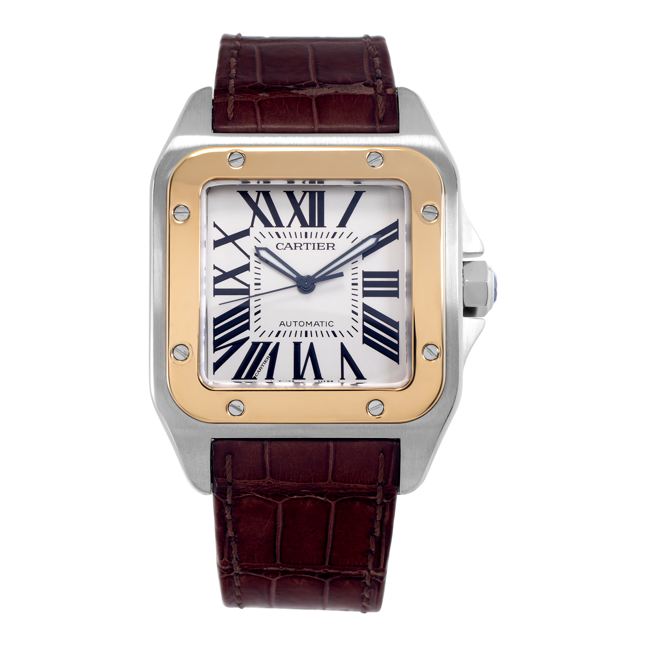 Used Cartier Santos 100 w20072x7 stainless steel 38mm auto