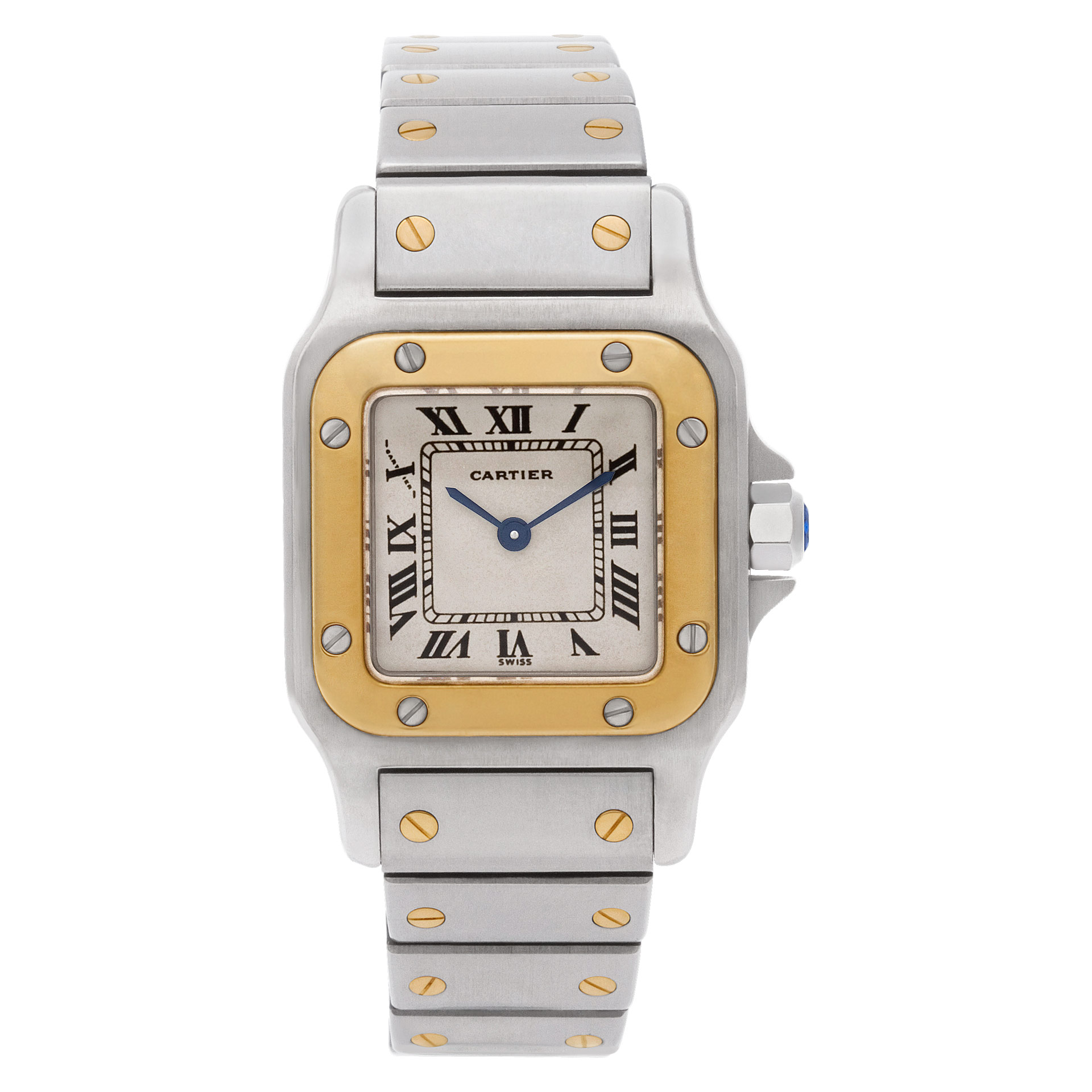 Pre-owned Cartier Santos 13339 18k & steel 24mm Quartz | Gray & Sons