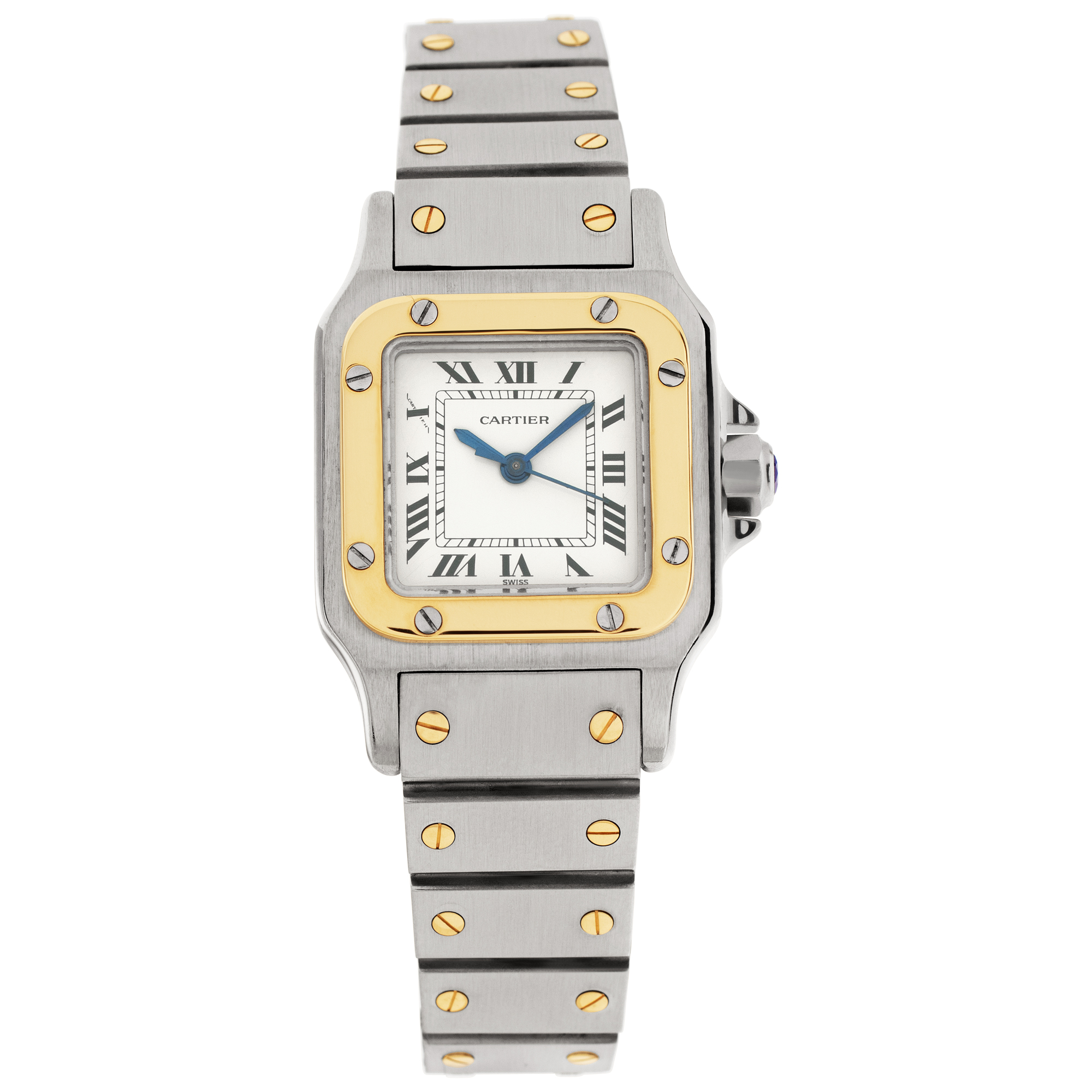 【Cartier】santos de Cartier LM 余りコマ1つ Pre-owned Cartier Santos 16763 stainless steel mm auto watch