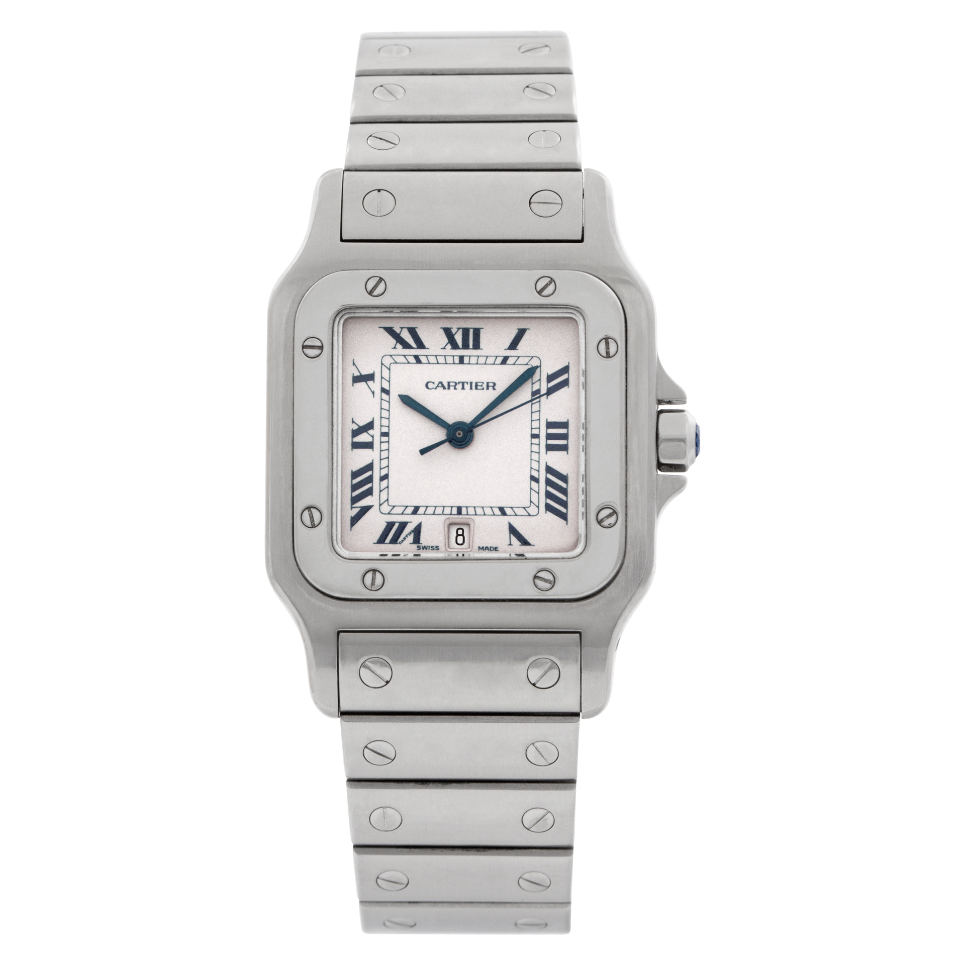 Pre-owned Cartier Santos w20018d6 stainless steel 29mm Quart