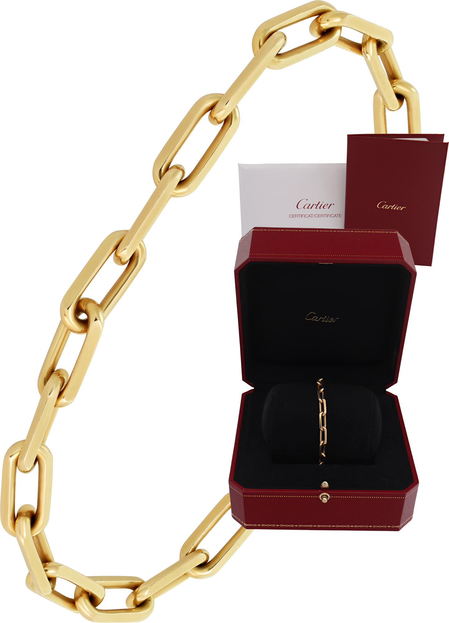 Cartier Santos De Cartier chain bracelet in 18k yellow gold