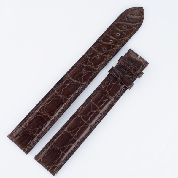 Cartier Shiny Brown Alligator Strap (20x18) Extra Long for Tang