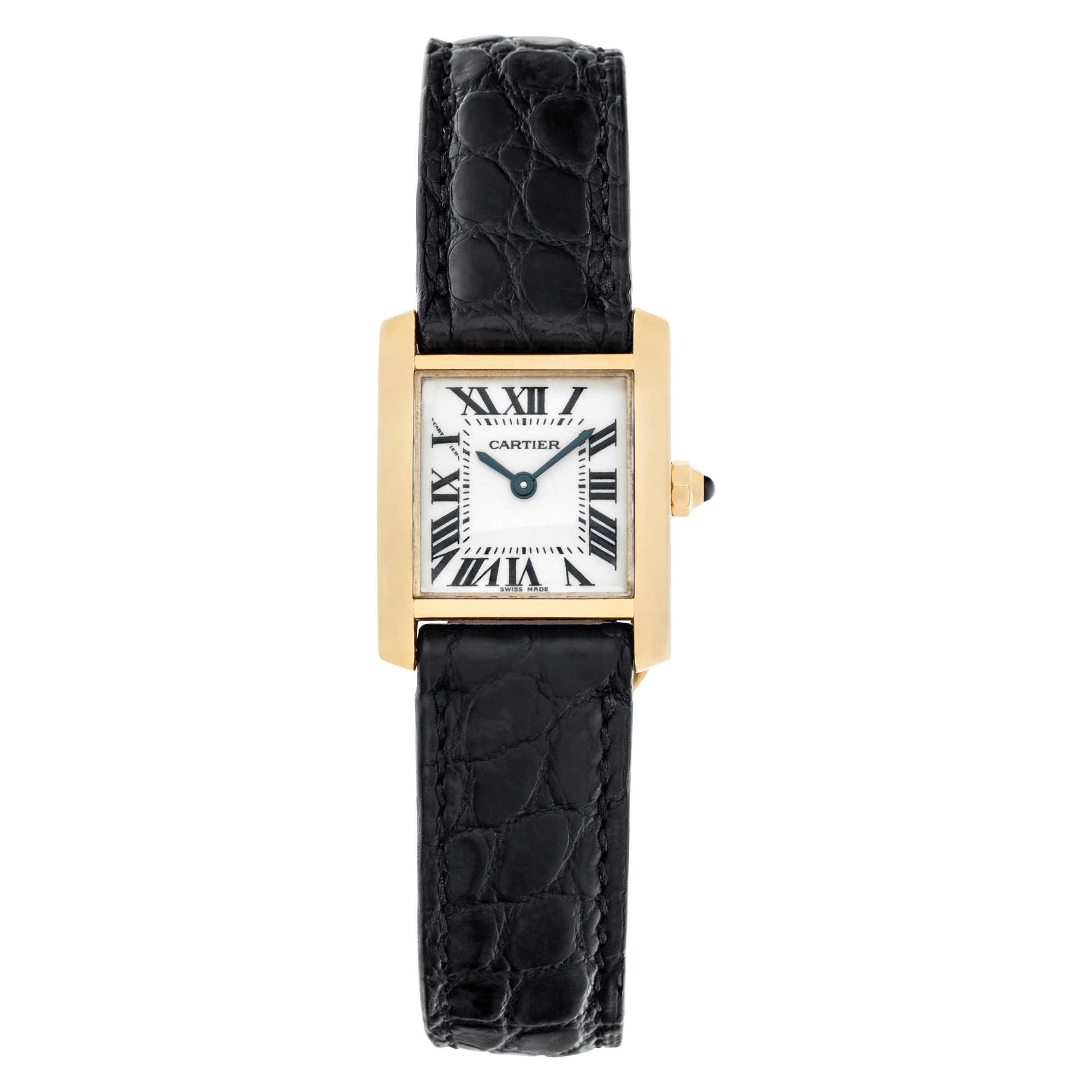 Pre-owned Cartier Tank Francaise 2385 18k White dial 20mm